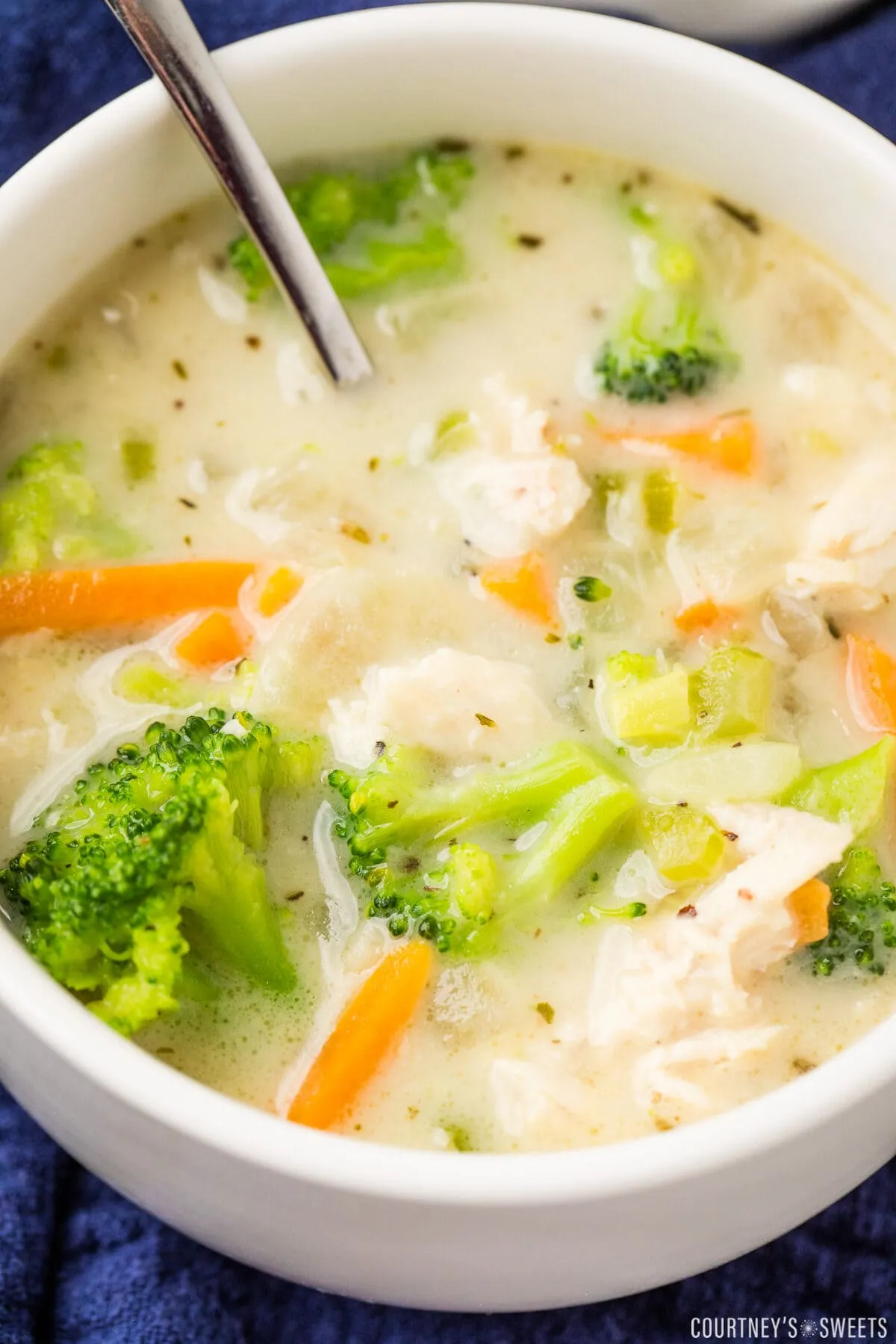 No Brainer Chicken Broccoli Soup