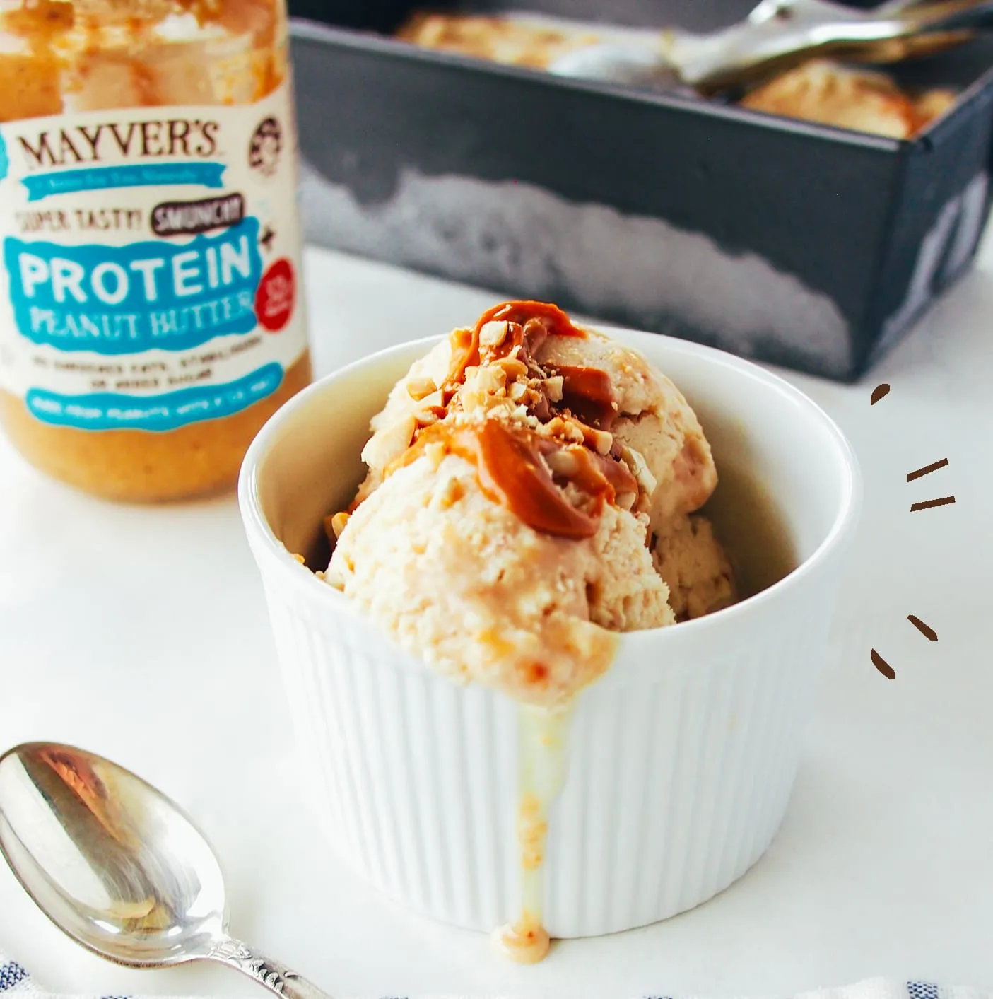 No Churn Salted Caramel Swirl Ice Cream