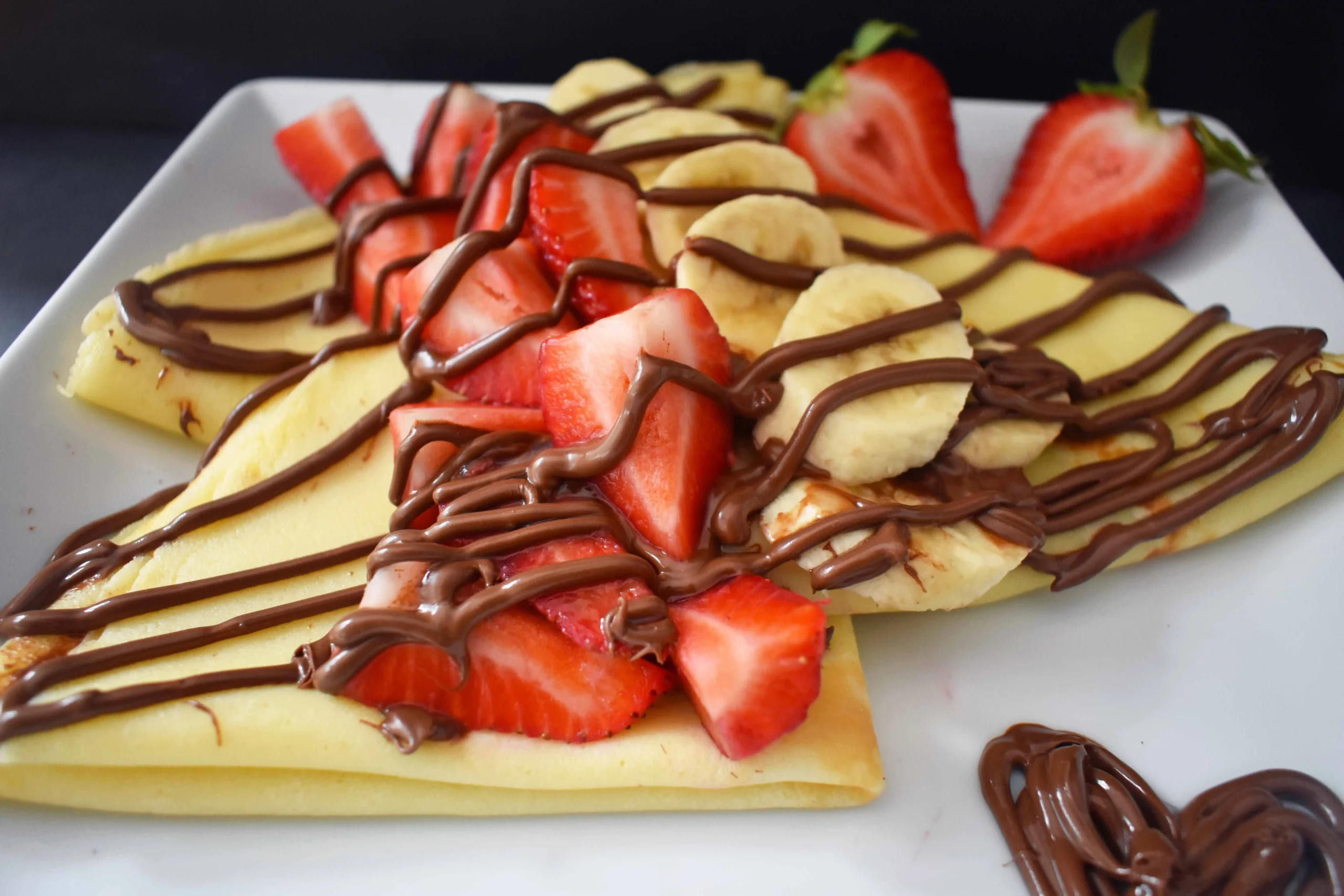 Nutella Crepes with Strawberries