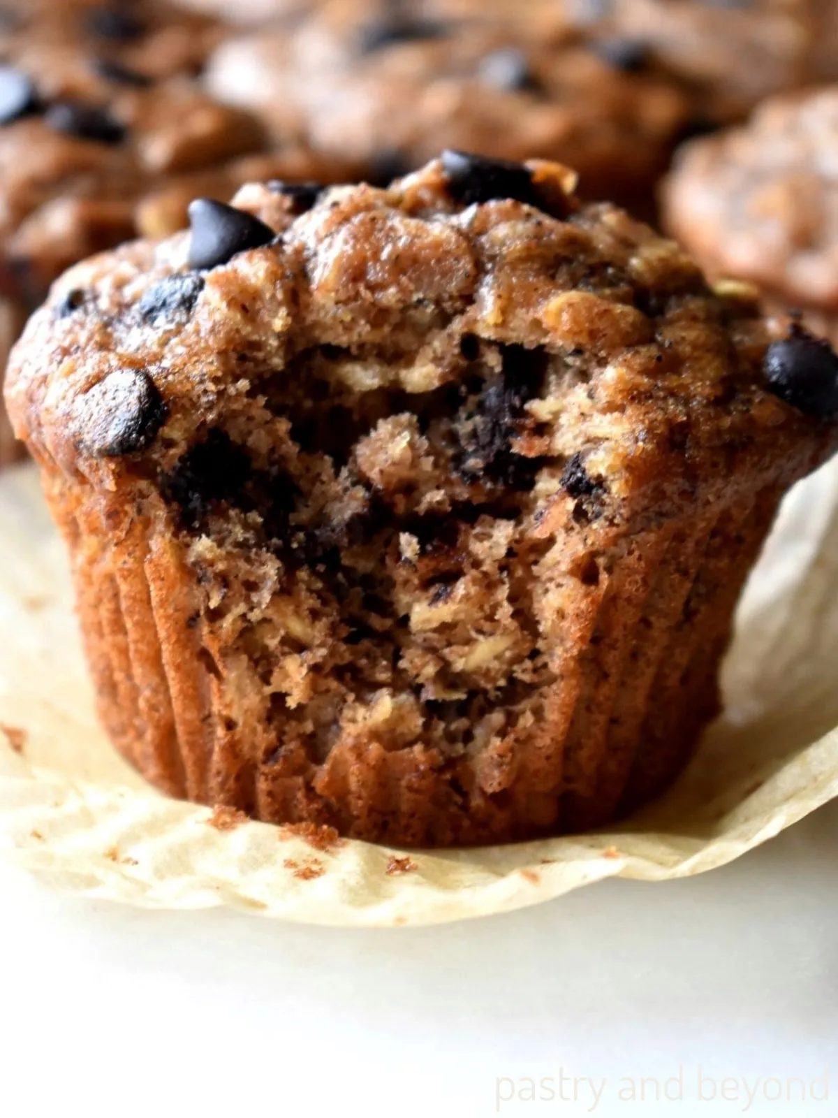 Oatmeal Banana Chocolate Chip Chia Muffins