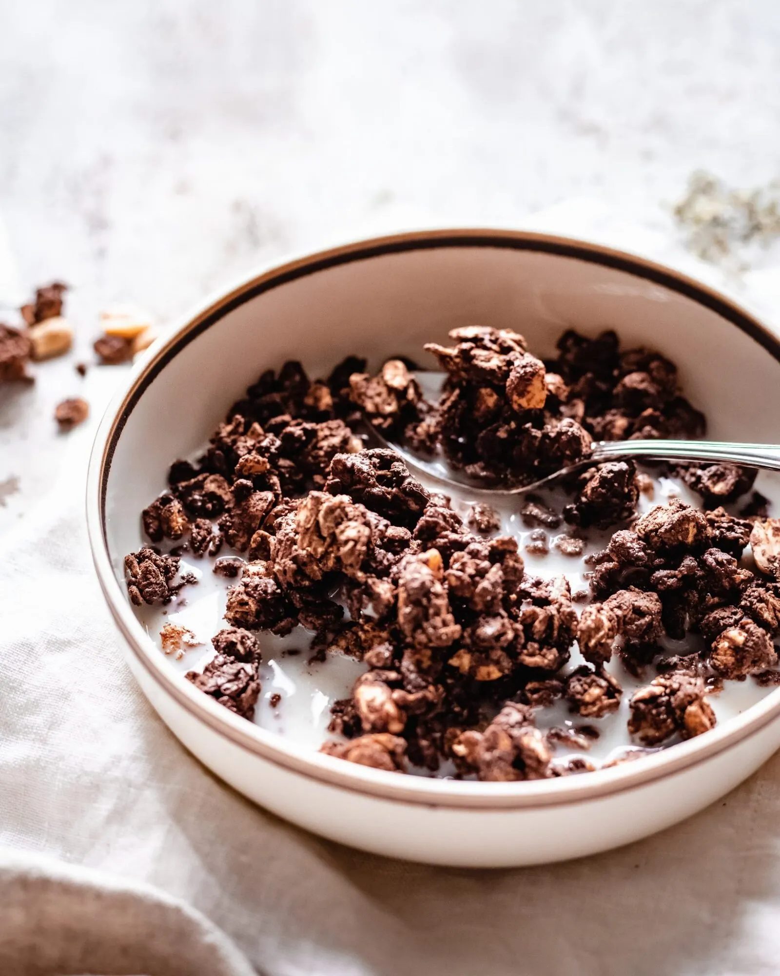 Oil Free Chocolate Almond Butter Granola