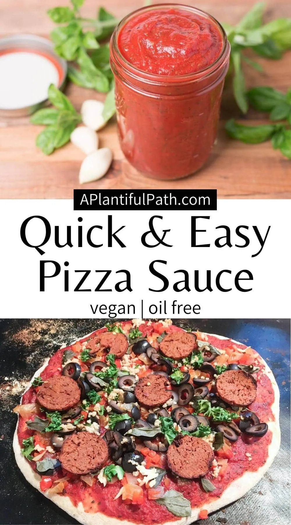 Oil Free Pizza Sauce and Pizza Dough