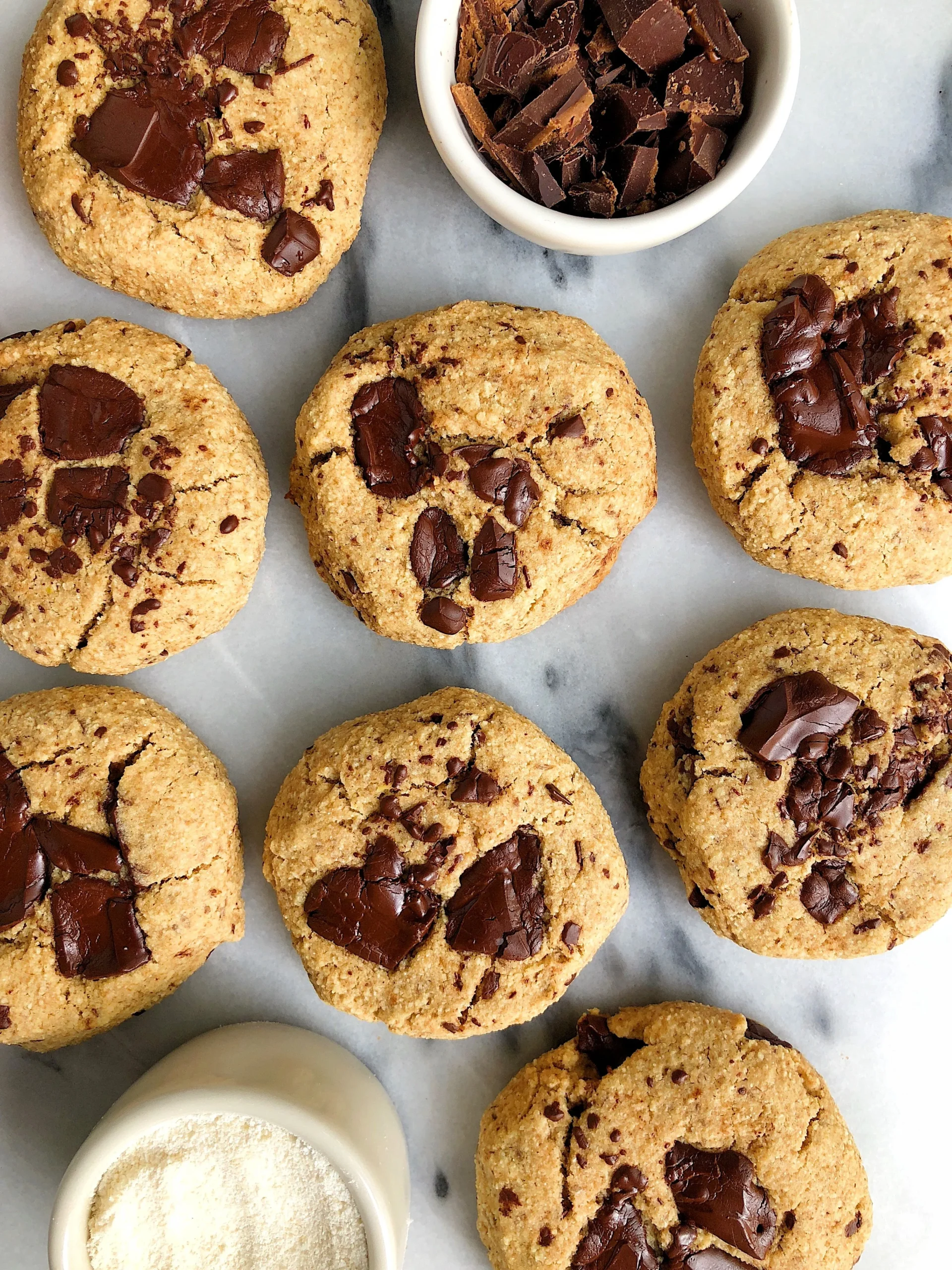 One Bowl Jumbo Chocolate Chunk Cookies Vegan GF