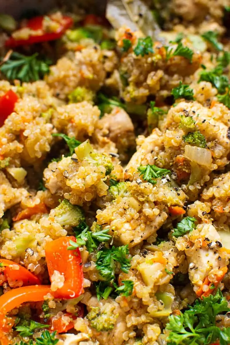 One Pan Chicken and Quinoa