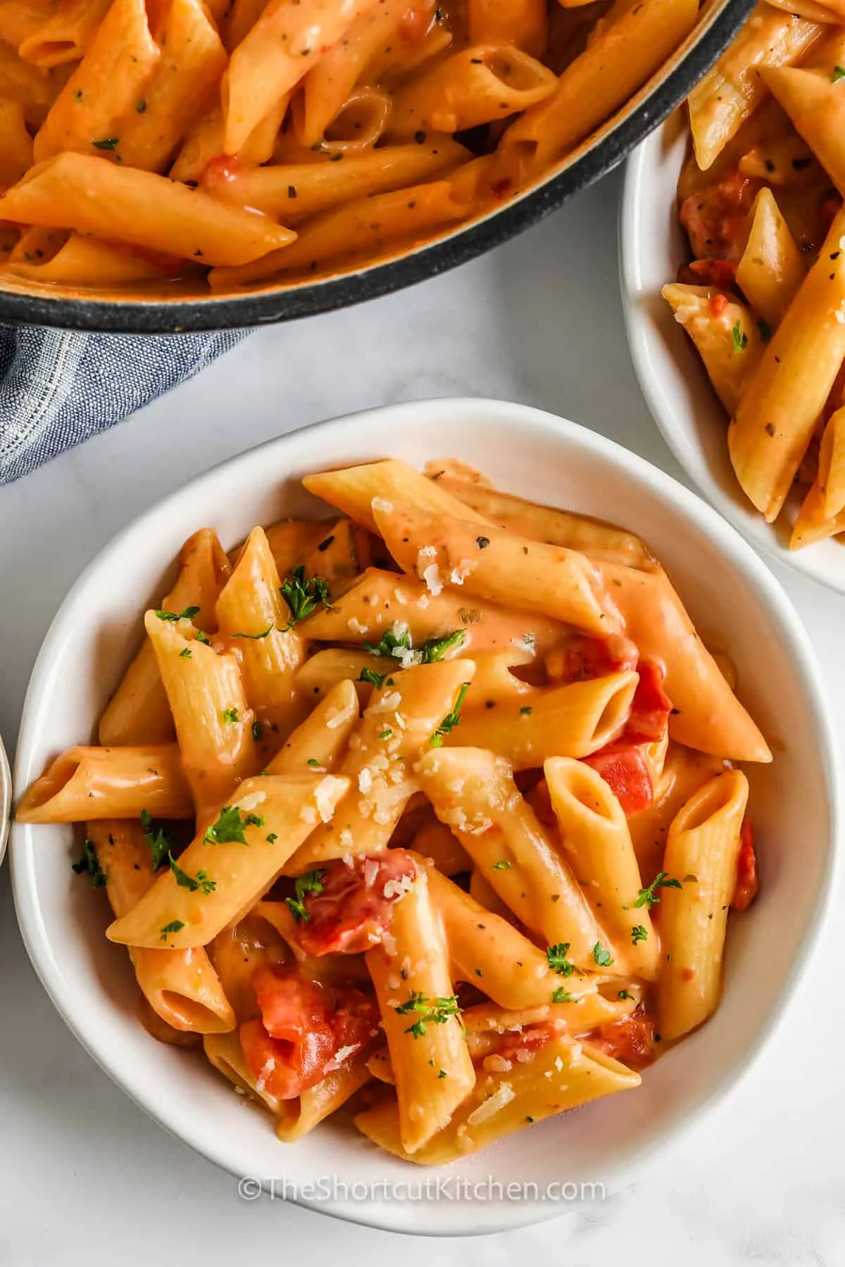 One Pot Cheese and Tomato Pasta with Spring Vegetables