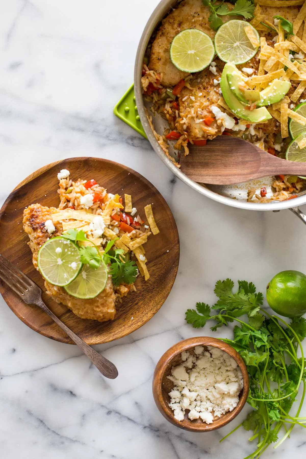 One Skillet Fajita Style Chicken Rice