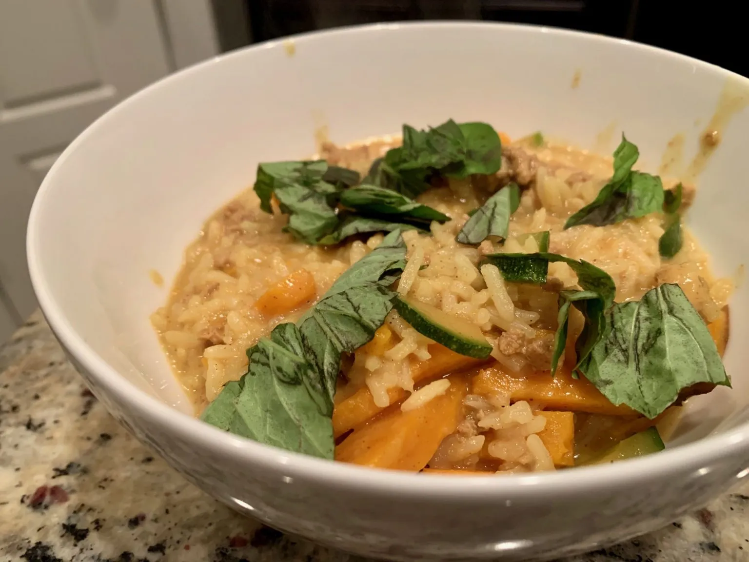One Skillet Ground Turkey Thai Curry with Rice