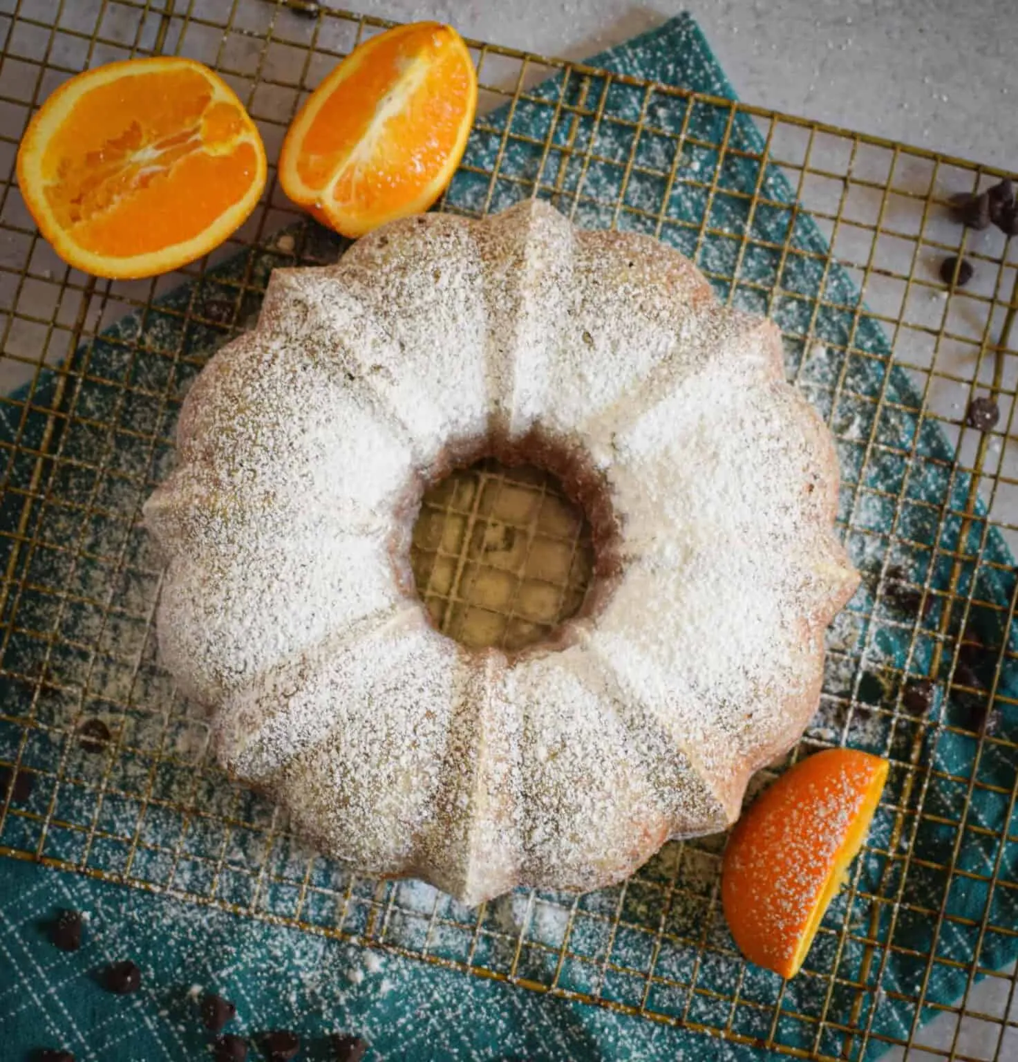 Orange Chocolate Chip Ricotta Cake