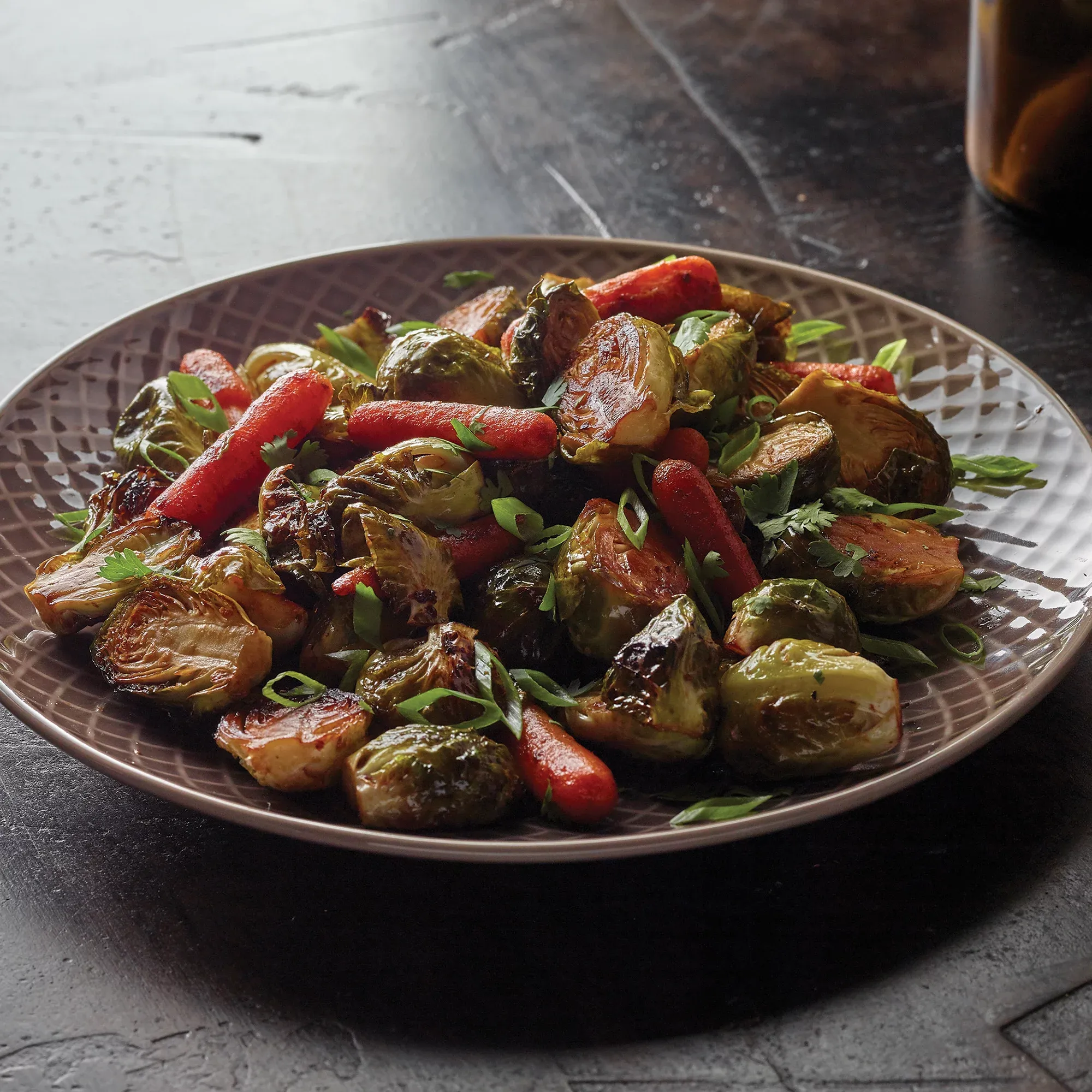 Orange Honey Soy Glazed Brussels Sprouts