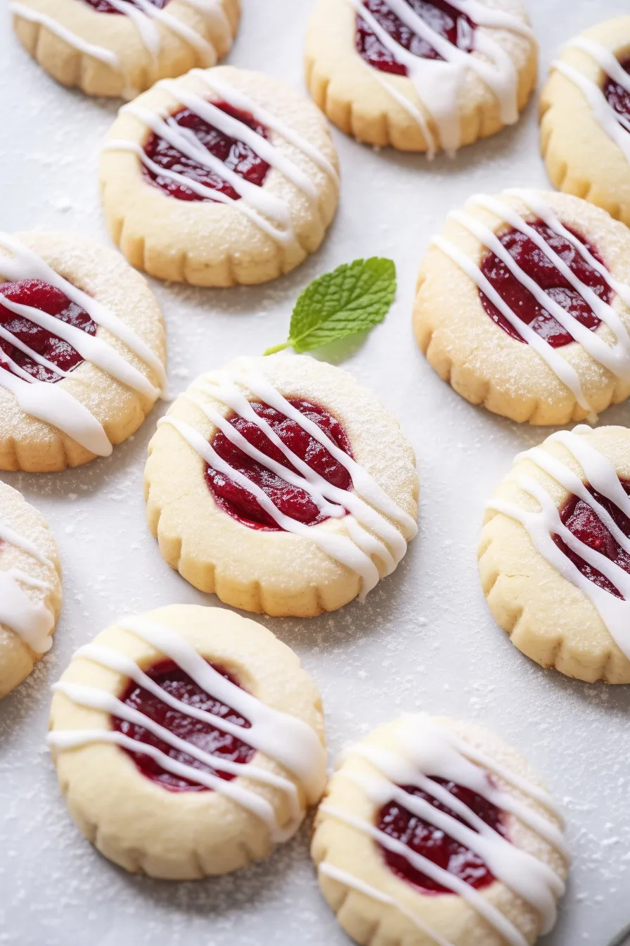 Orange Raspberry Shortbread Cookies