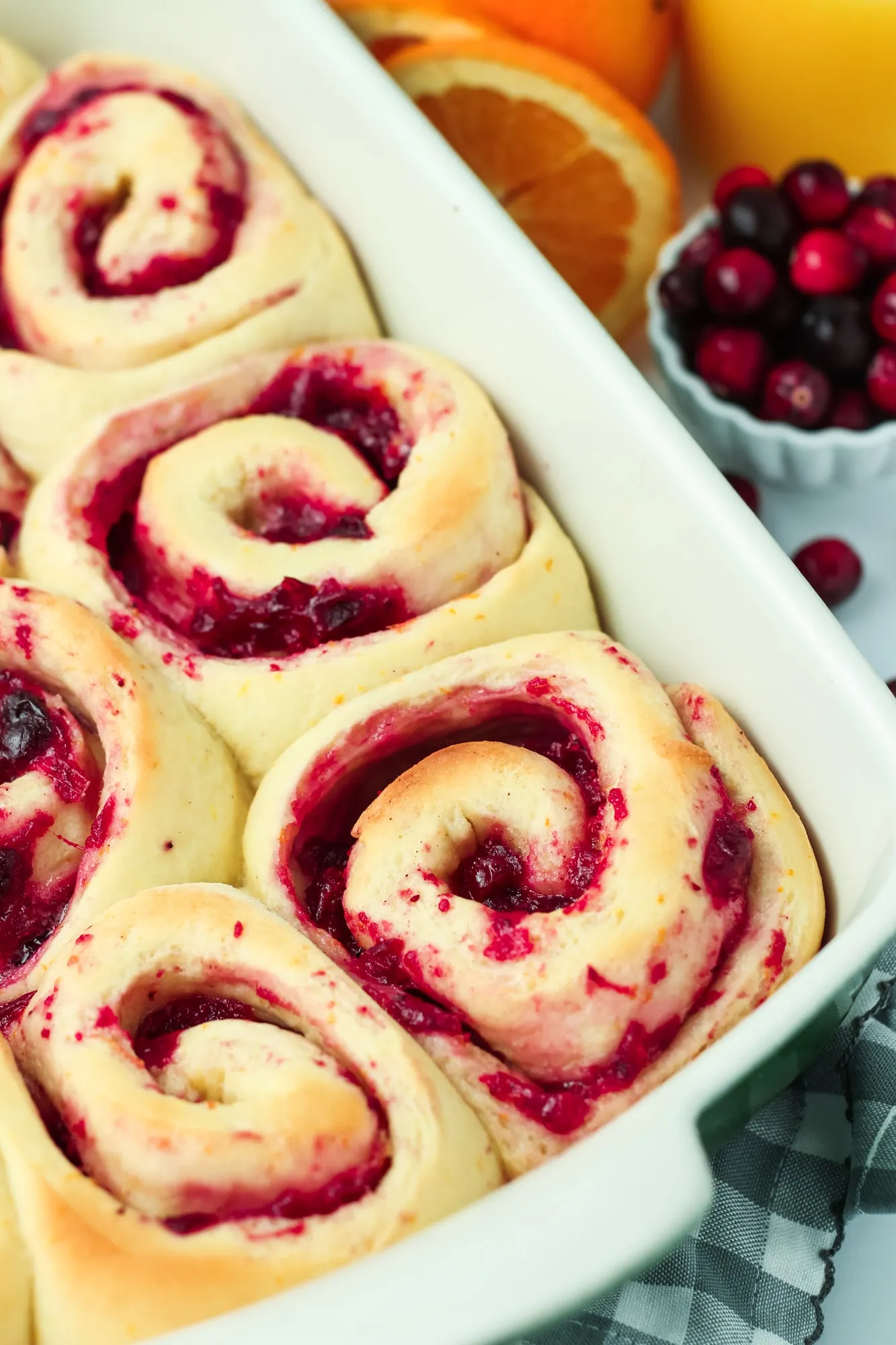 Orange Sweet Rolls with Cranberry Glaze