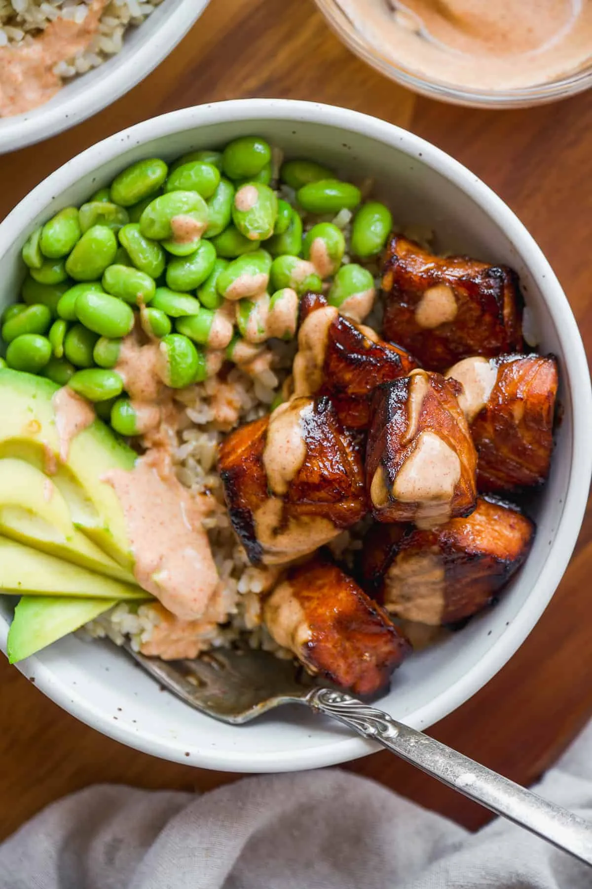 Orange Teriyaki Salmon Rice Bowls