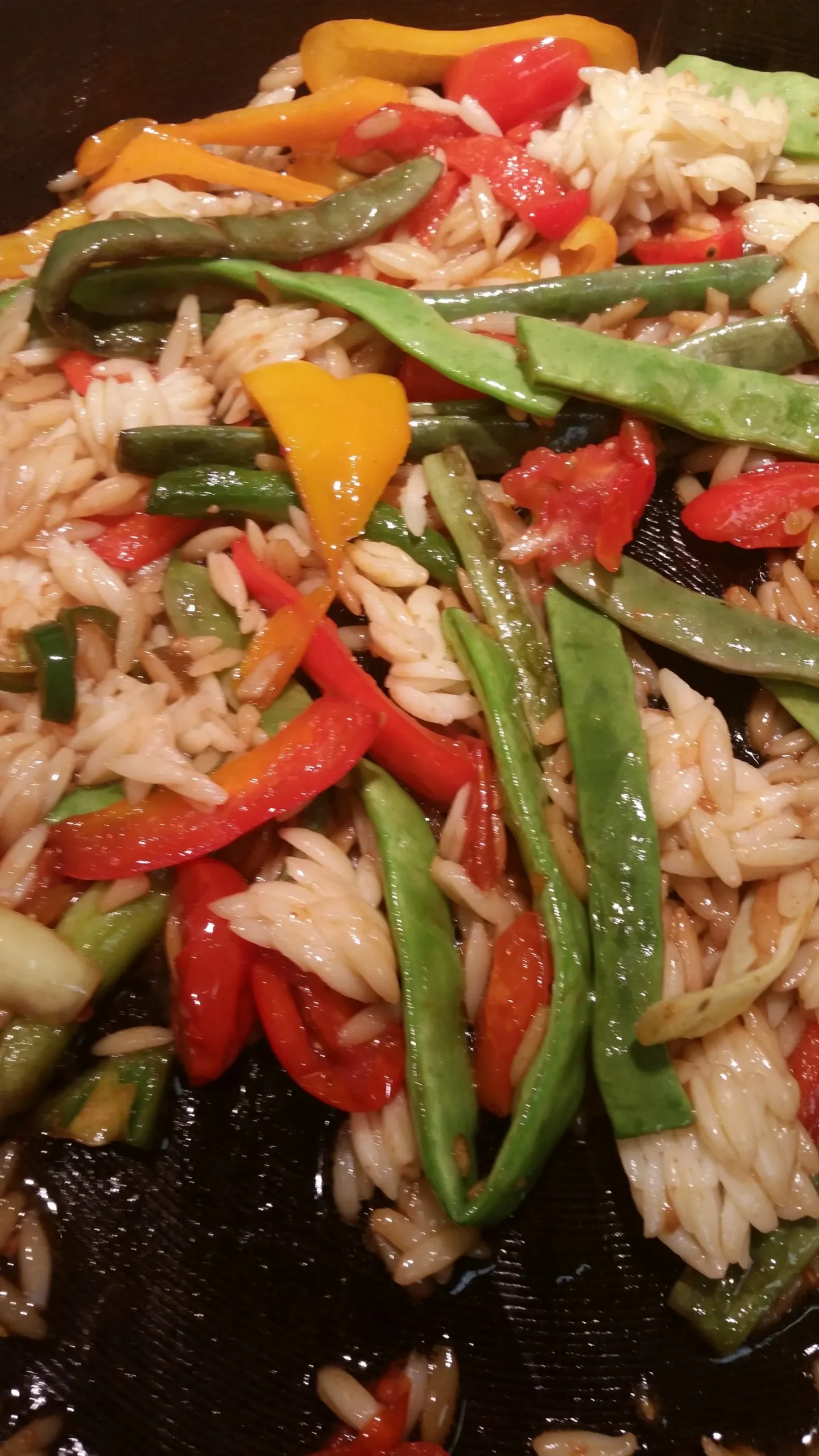 Orzo Cashew Stir Fry