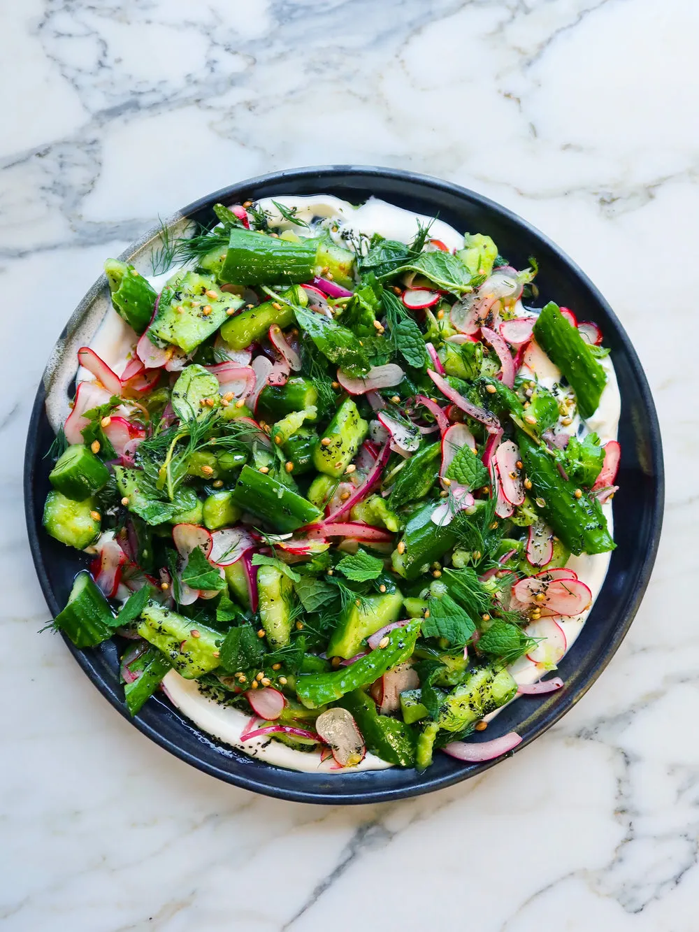 Ottolenghi's Cucumber Sumac Onion and Radish Salad