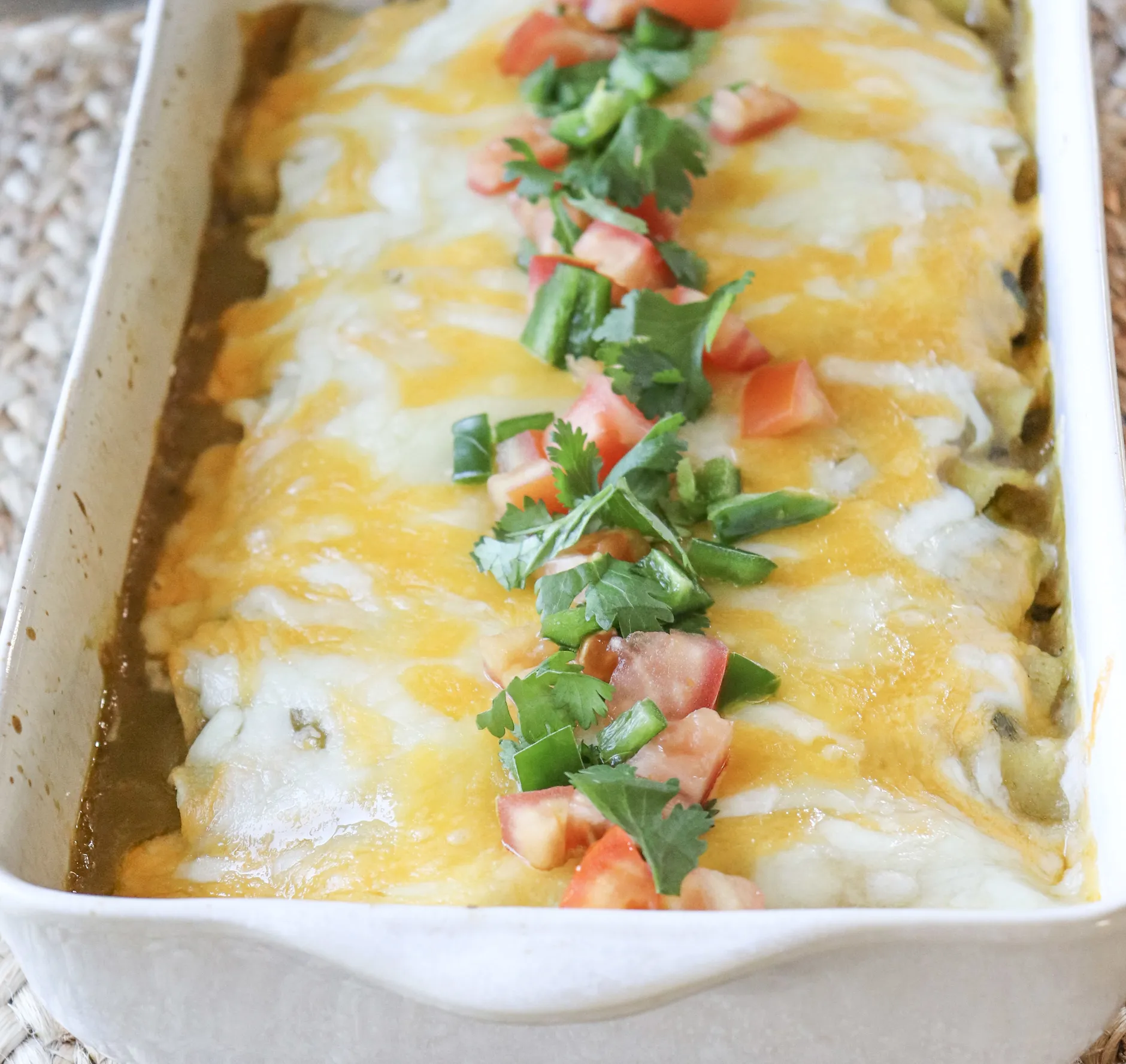 Over Easy Green Chile Enchiladas