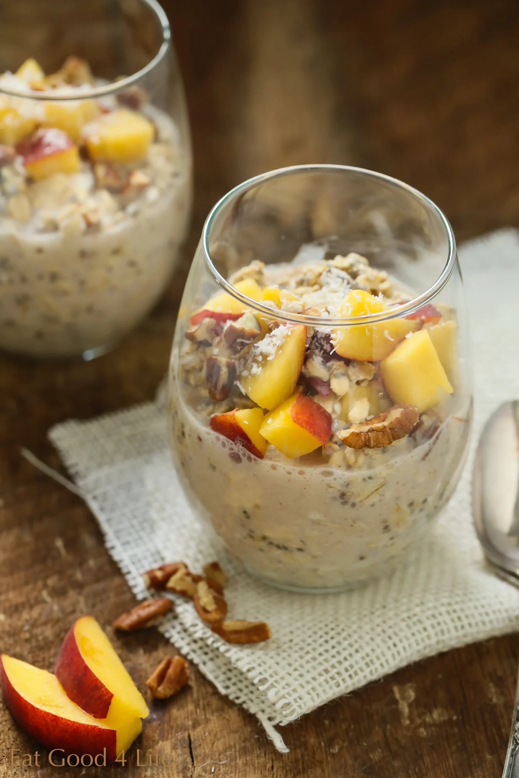 Overnight Peaches and Cream Oats