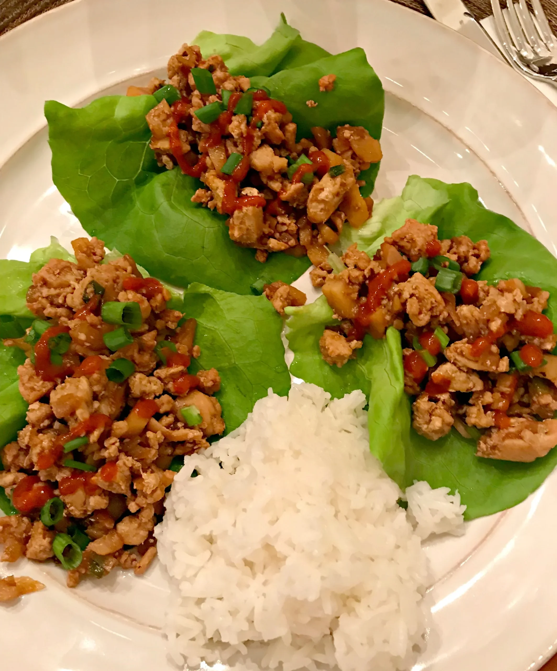 PF Changs Chicken in Soothing Lettuce Wraps