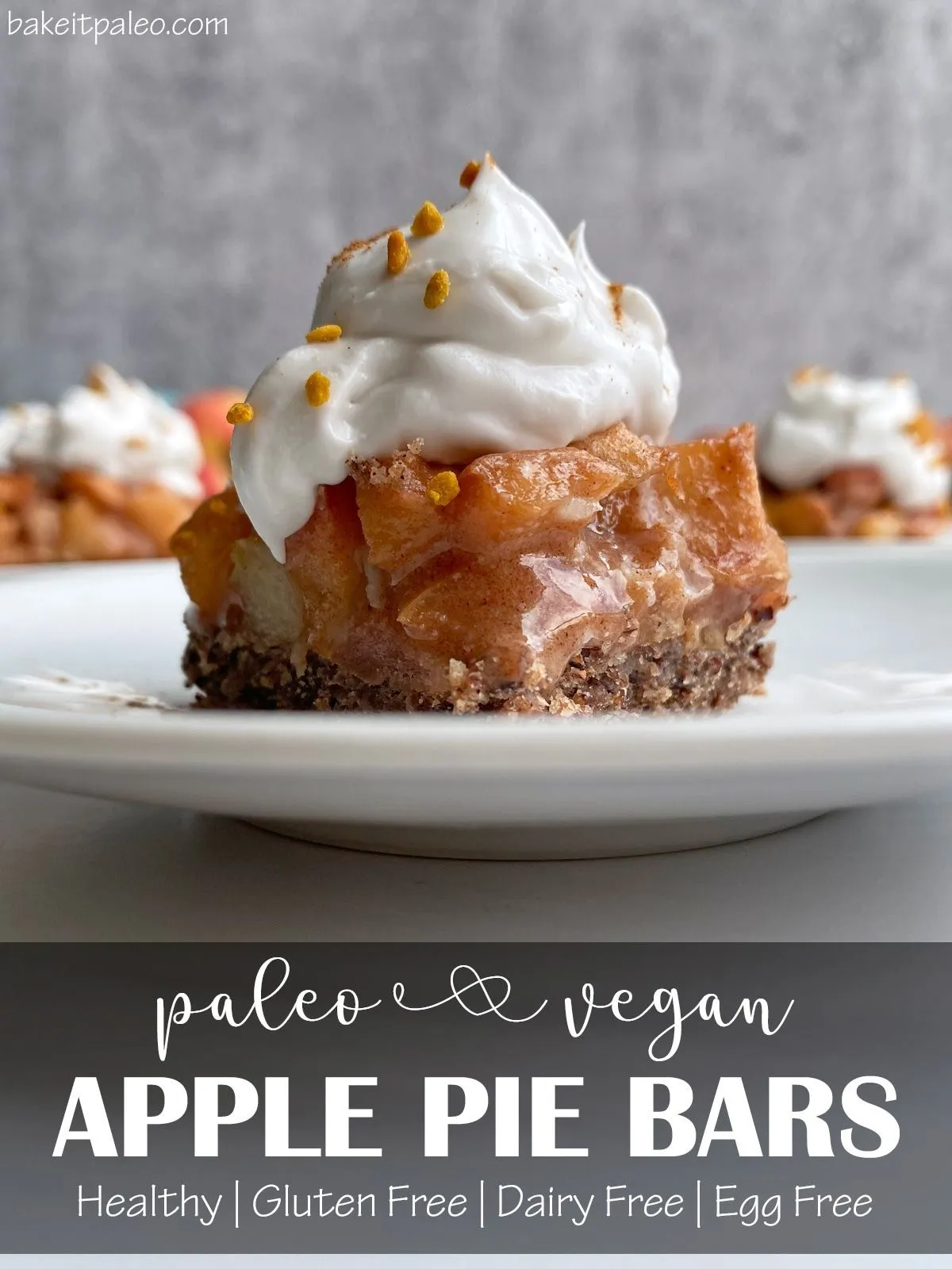 Paleo Apple Pie Bars AIP Vegan