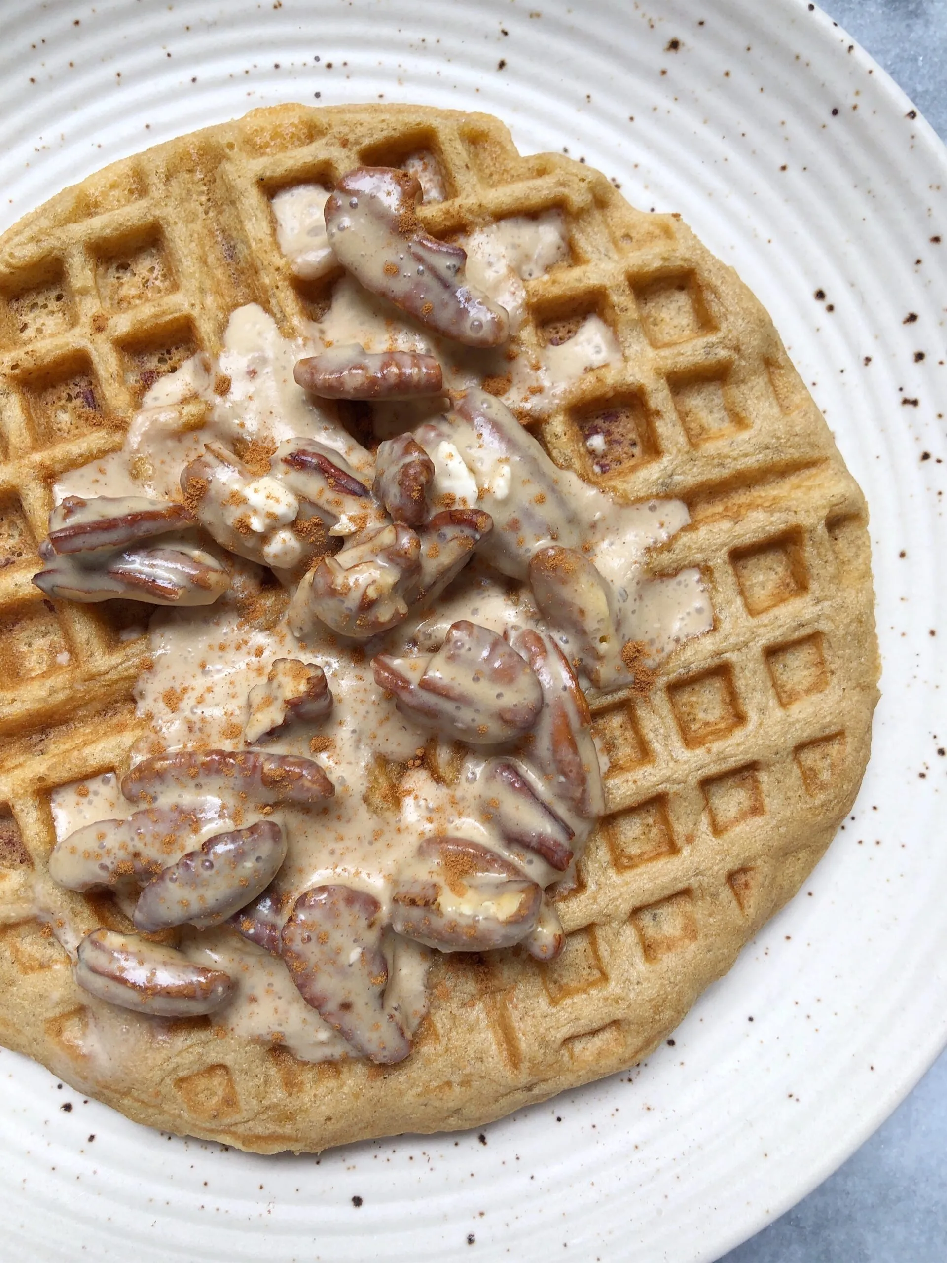 Paleo Chocolate Pecan Waffles