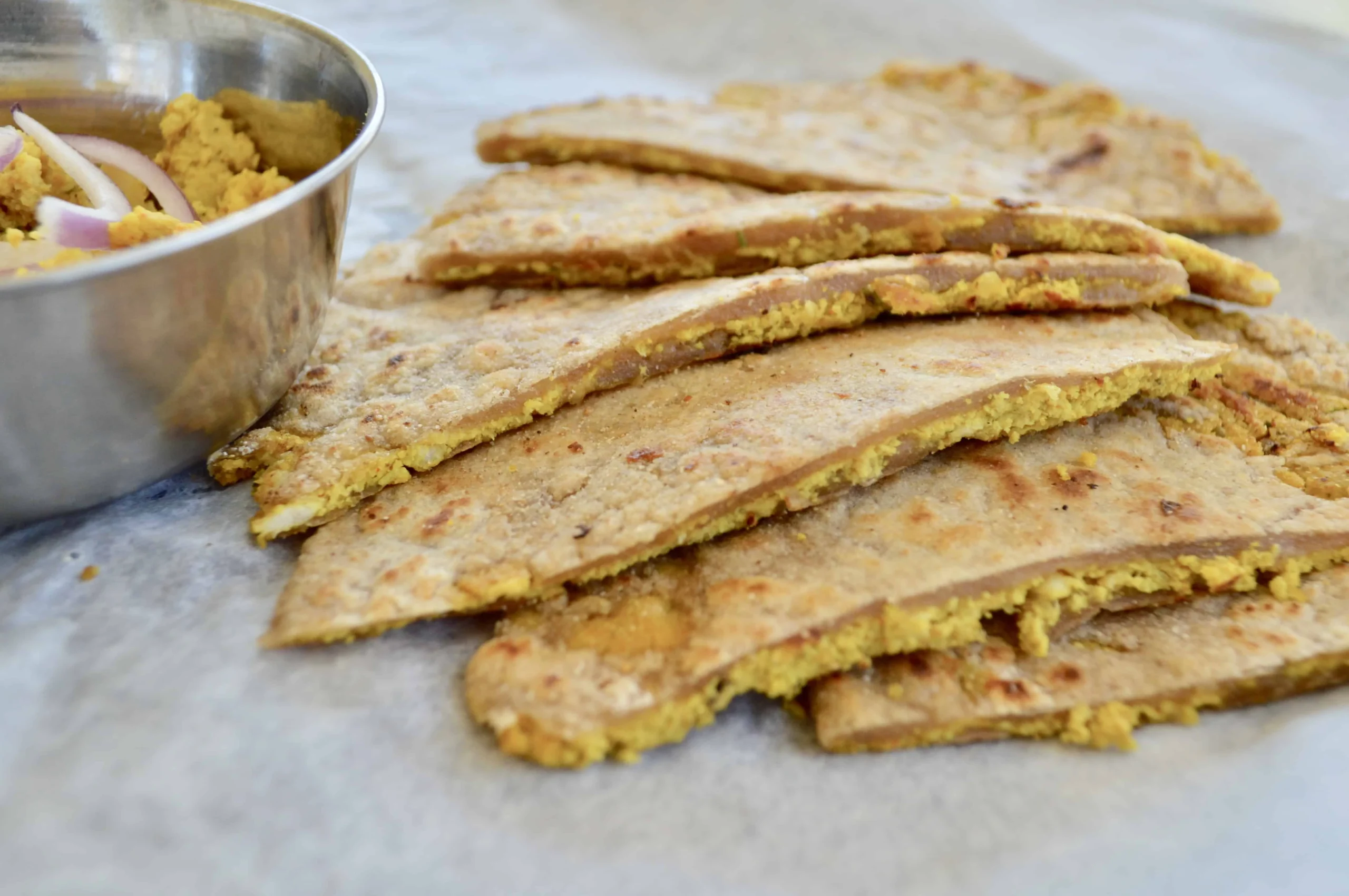 Paleo Paratha Stuffed Flatbread