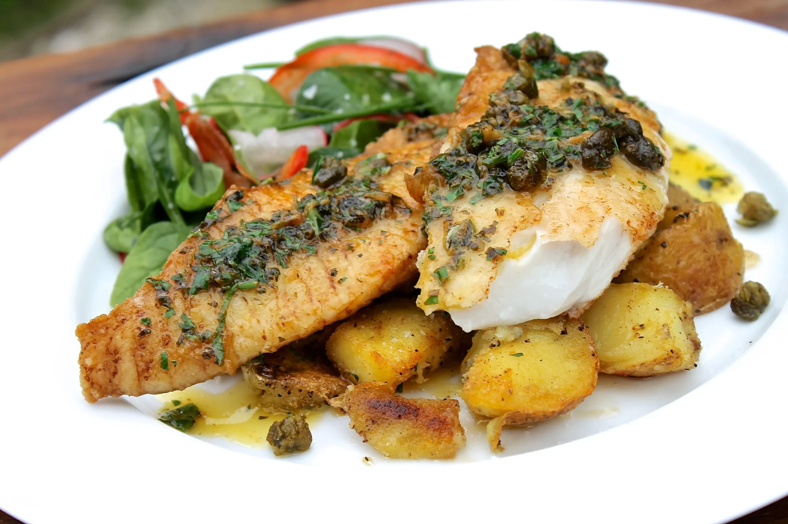 Pan Fried Fish with Lemon and Capers
