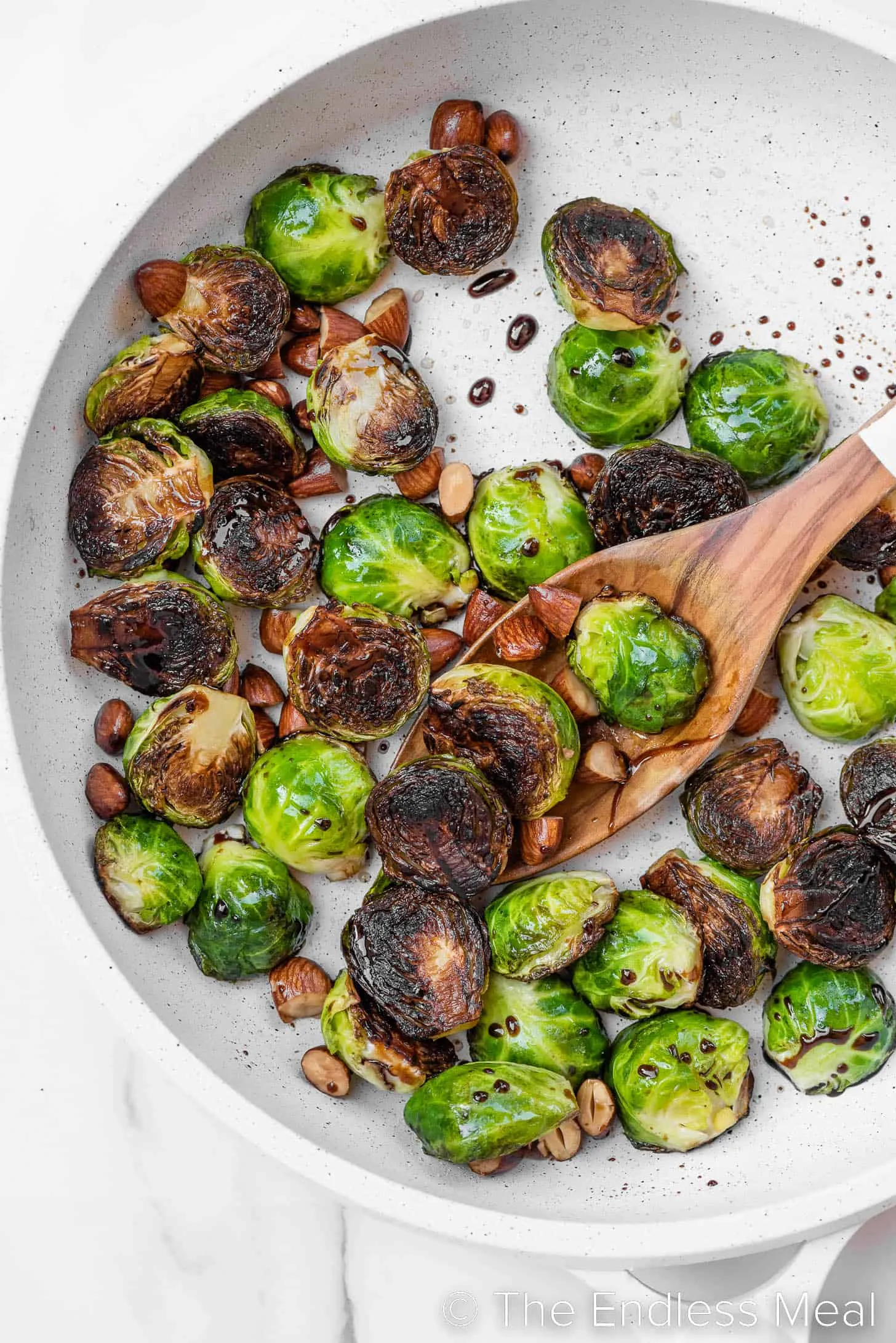 Pan Seared Brussel Sprouts with Ginger Garlic Breadcrumbs