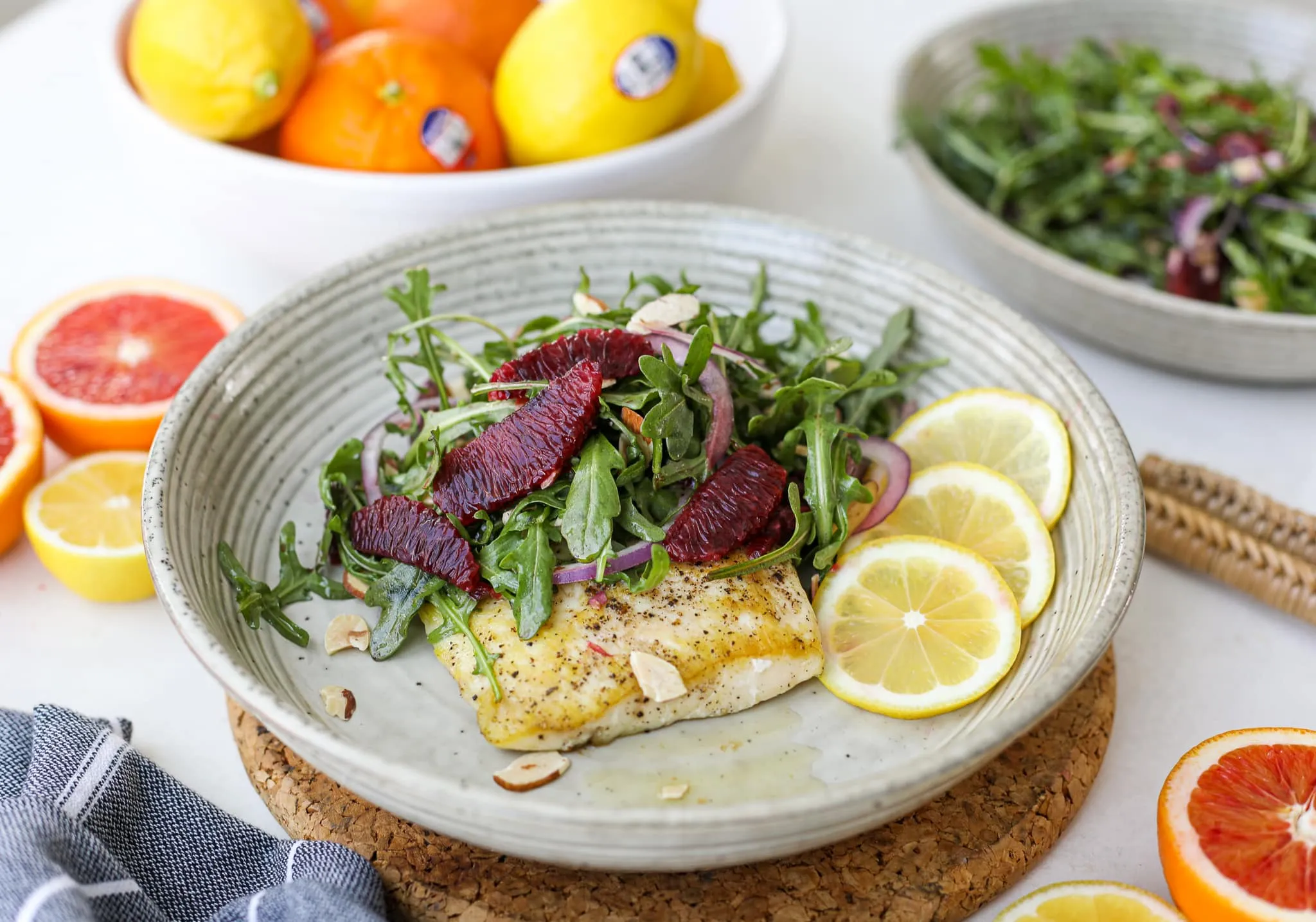 Pan Seared Halibut with Citrus Butter Sauce