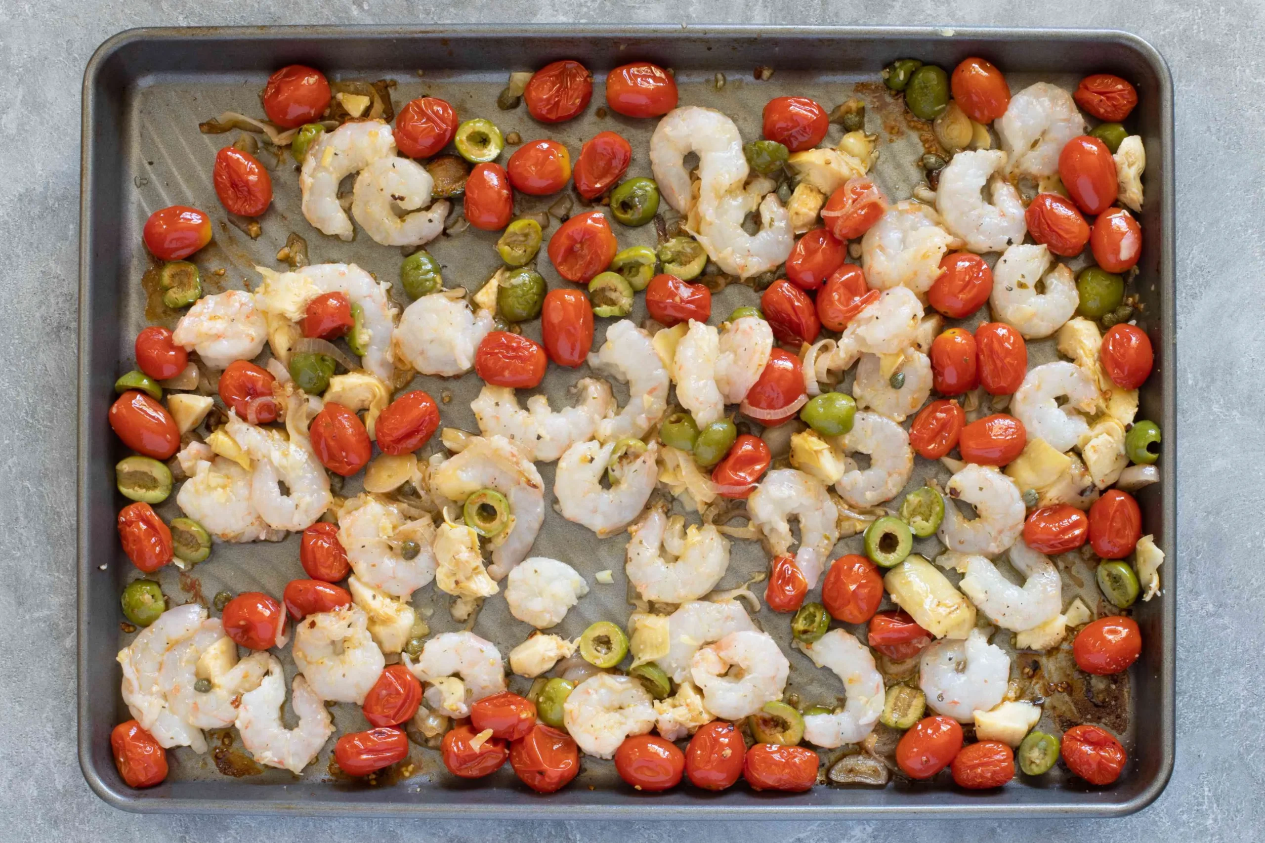 Pan Seared Shrimp with Puttanesca Sauce