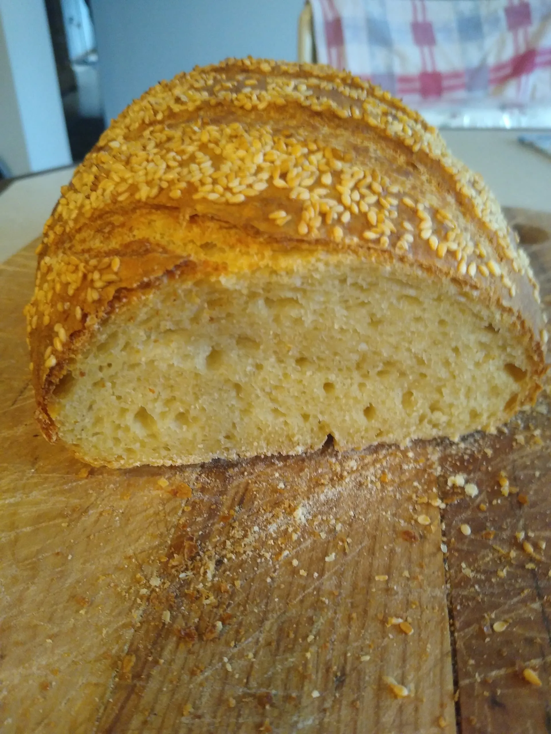 Pane Siciliano Semolina and Sesame Sourdough Bread