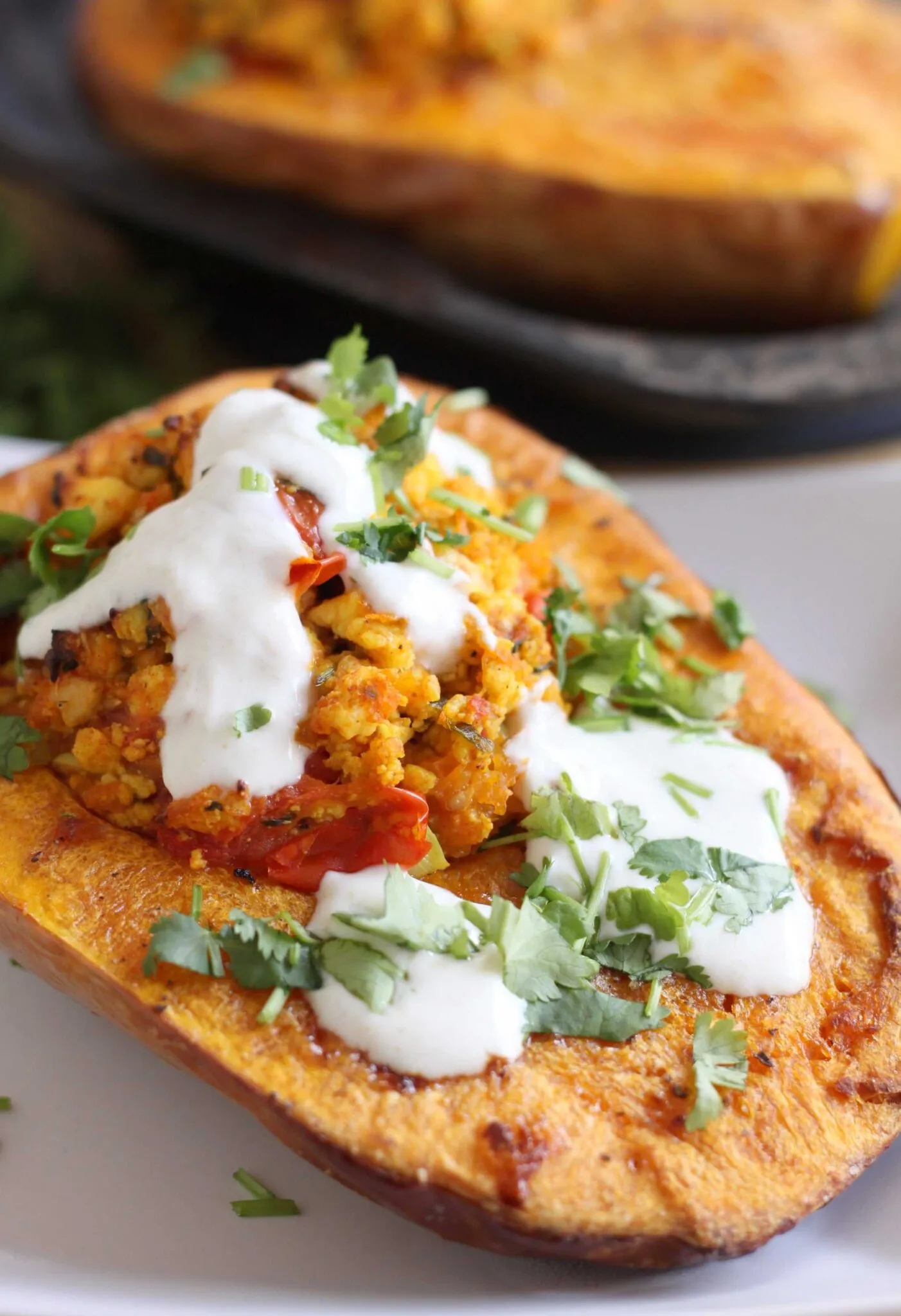 Paneer Stuffed Butternut Squash