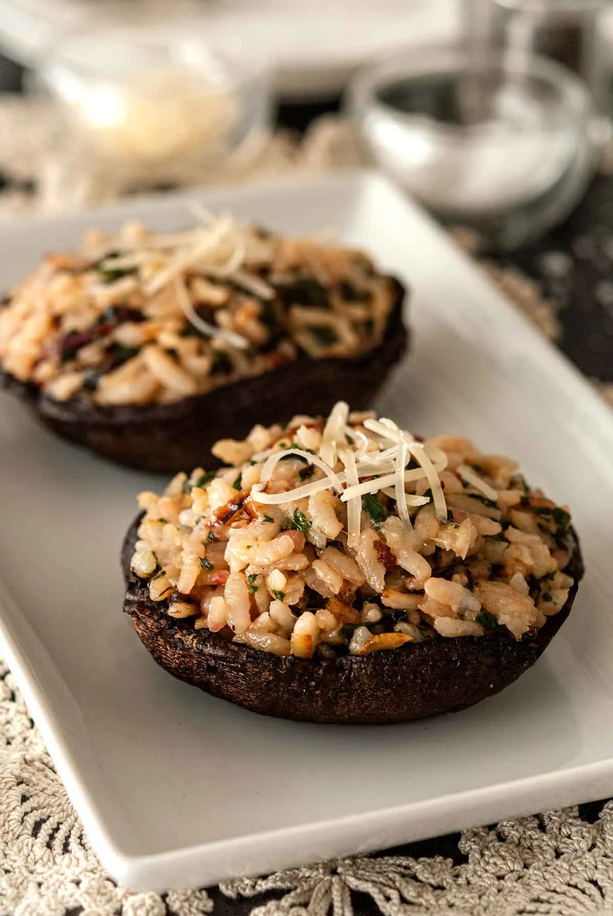 Parmesan Risotto Stuffed Portobellos