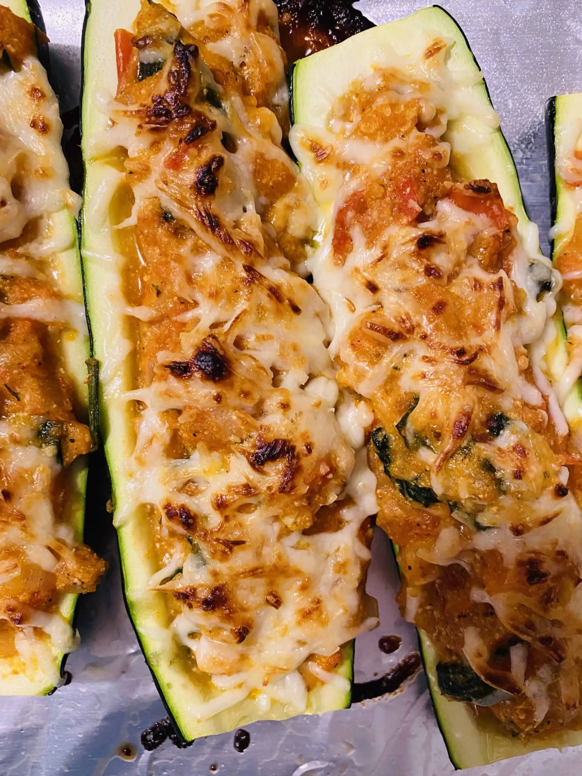 Parmesan Stuffed Squash Boats
