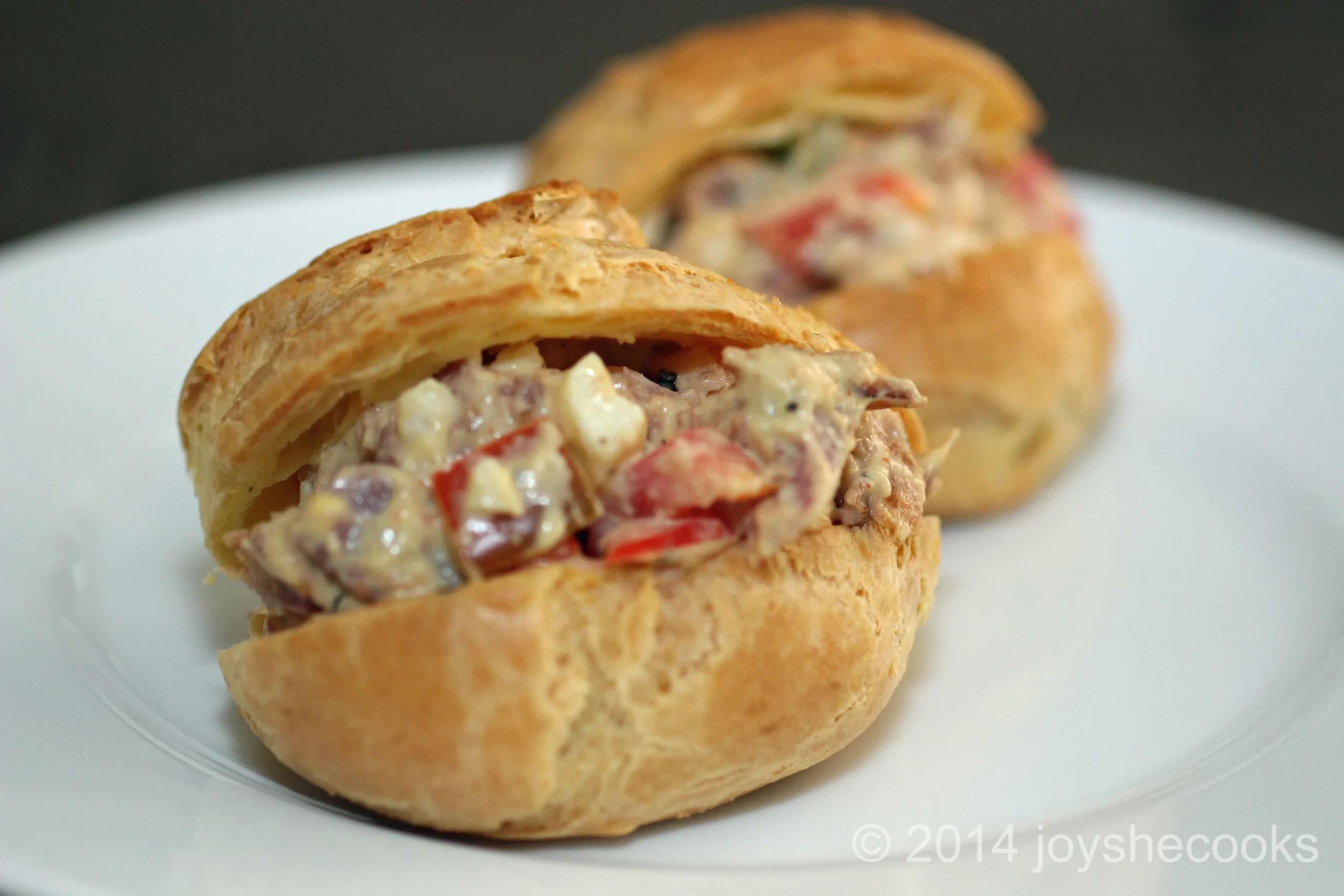 Party Puffs with Egg Salad or Ham Salad