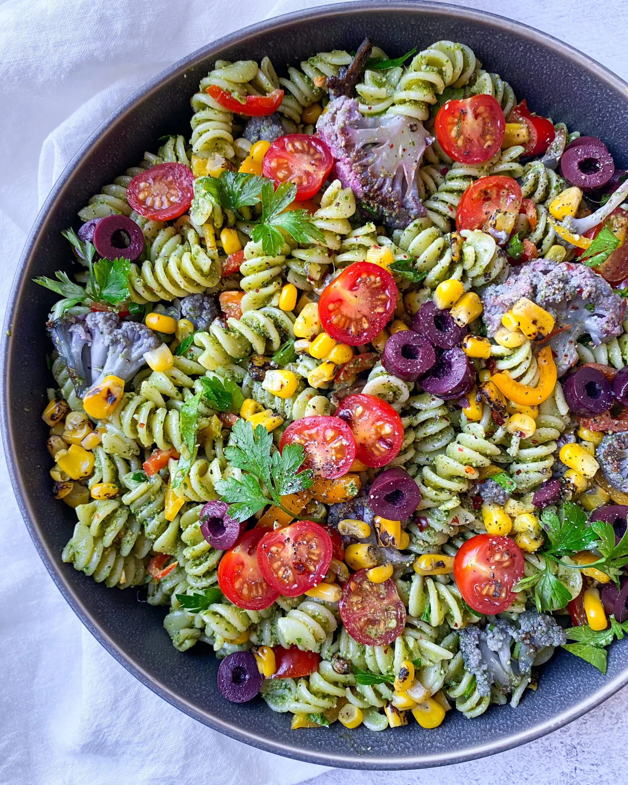 Pasta Salad Parsley Dill Pesto
