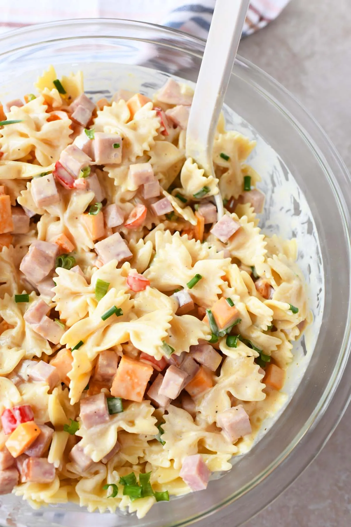 Pasta Salad with Ham and Cheese