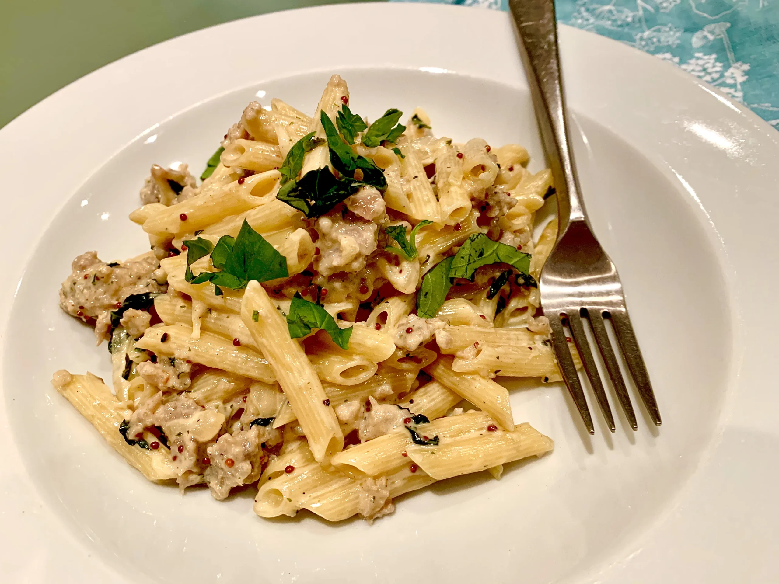 Pasta Sausage Mustard Cream Sauce