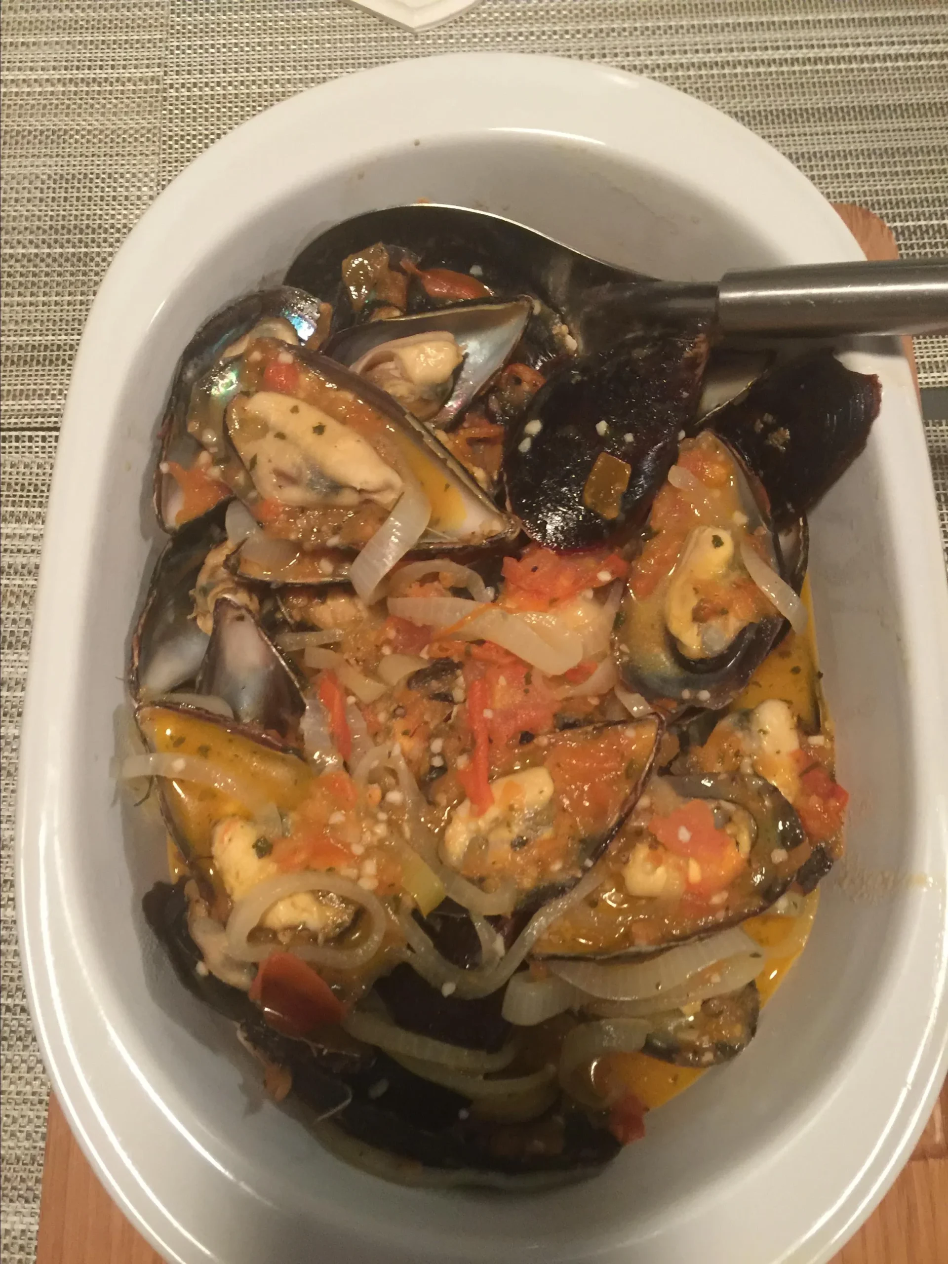 Pasta Seafood Mussels Clams à la Marinière