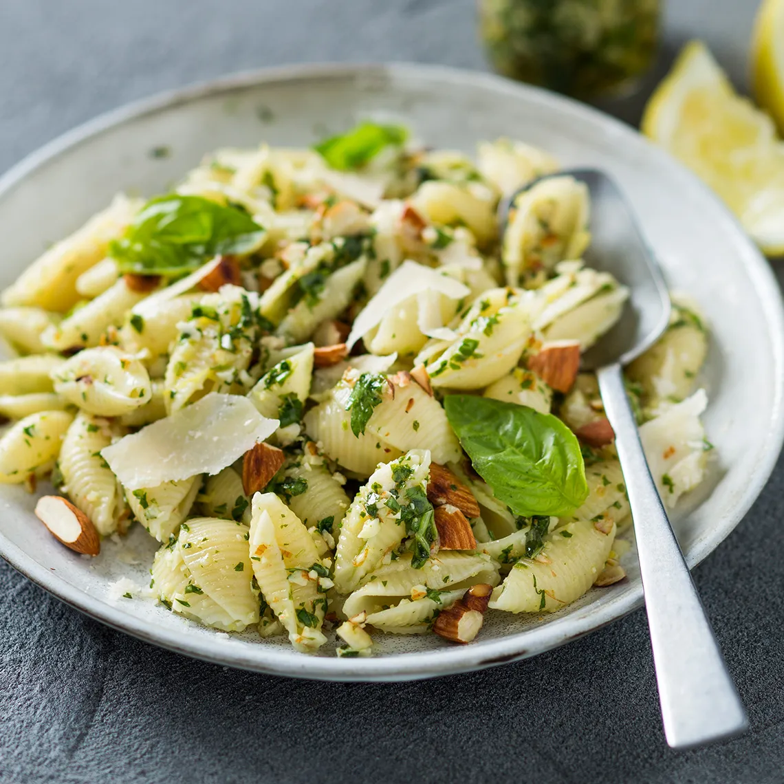 Pasta Shells with Garlic and Herbs