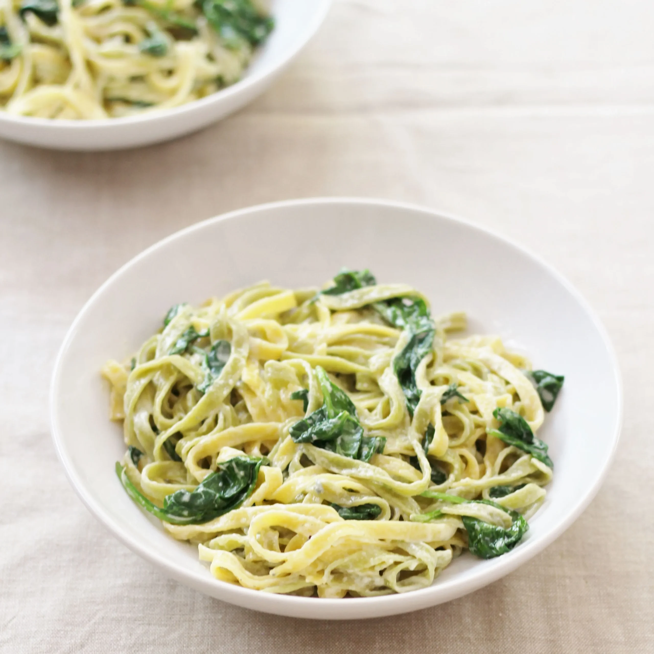 Pasta with Blue Cheese Spinach Sauce