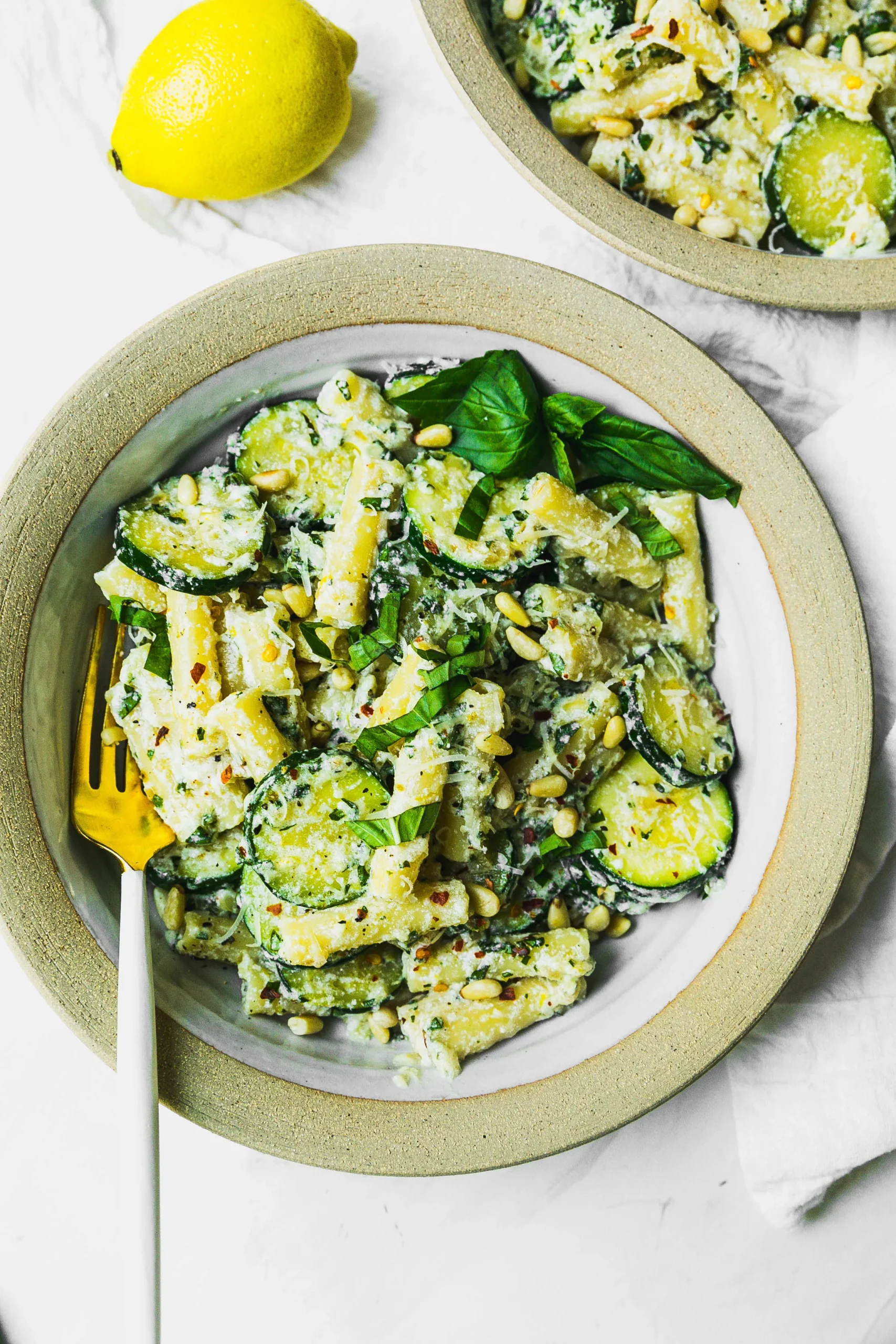 Pasta with Seared Zucchini and Ricotta Salata