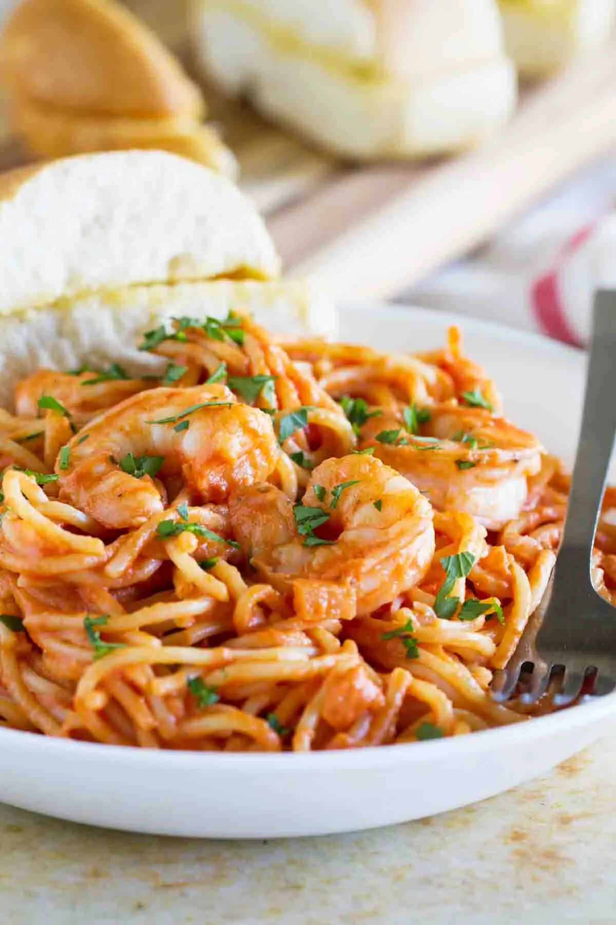 Pasta with Shrimp and Tomato Cream