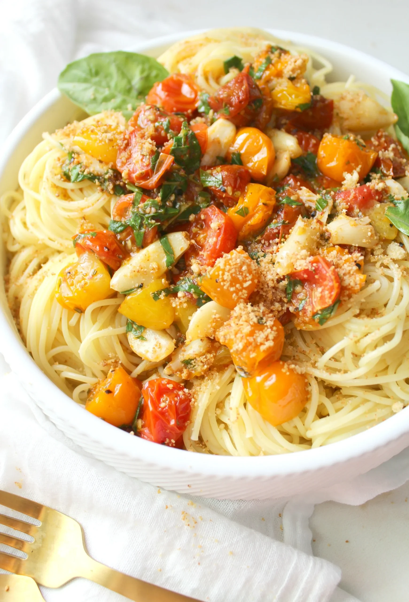 Pasta with Slow Roasted Tomatoes Garlic Parmesan