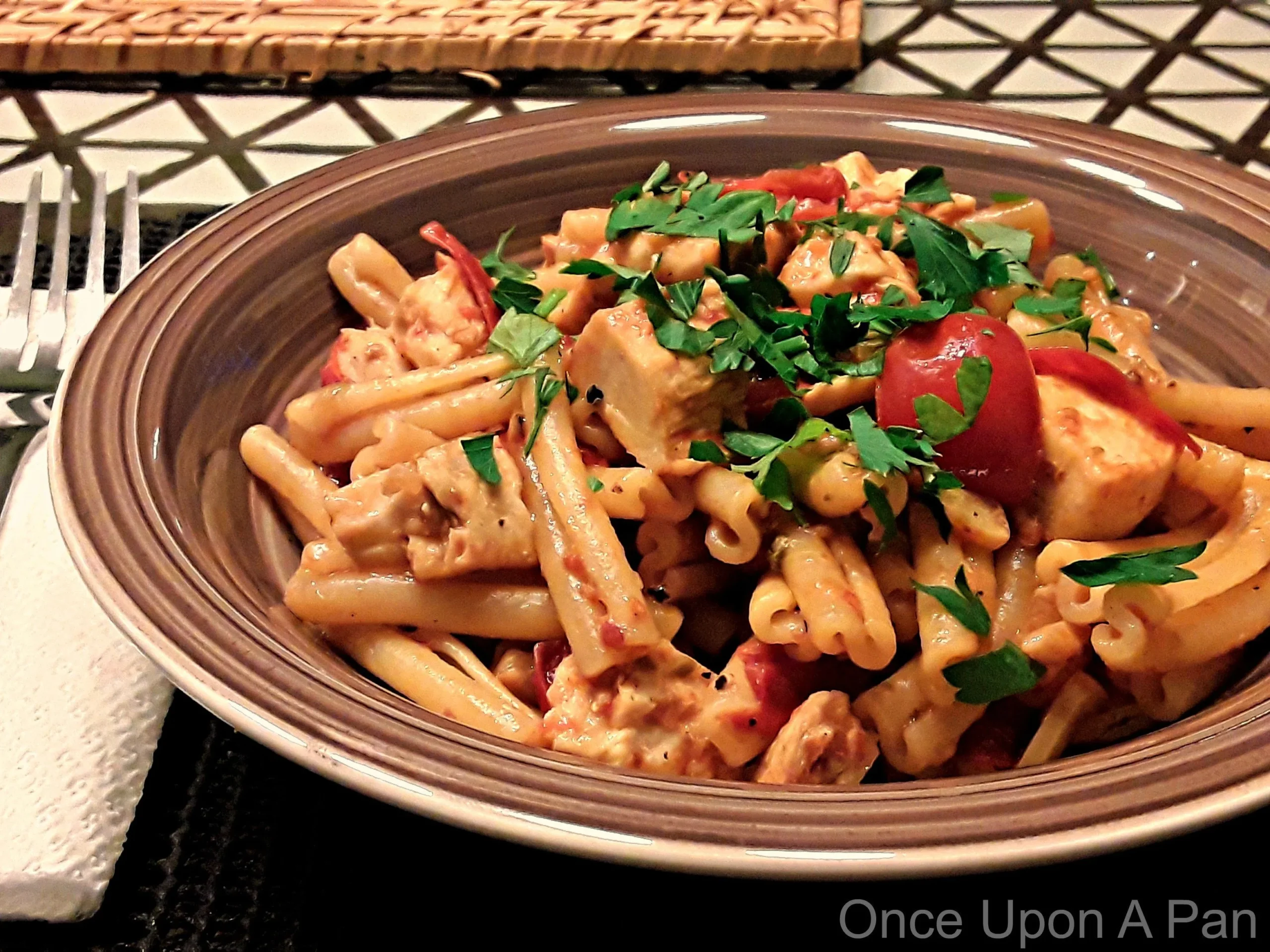 Pasta with Swordfish and Cherry Tomato Sauce