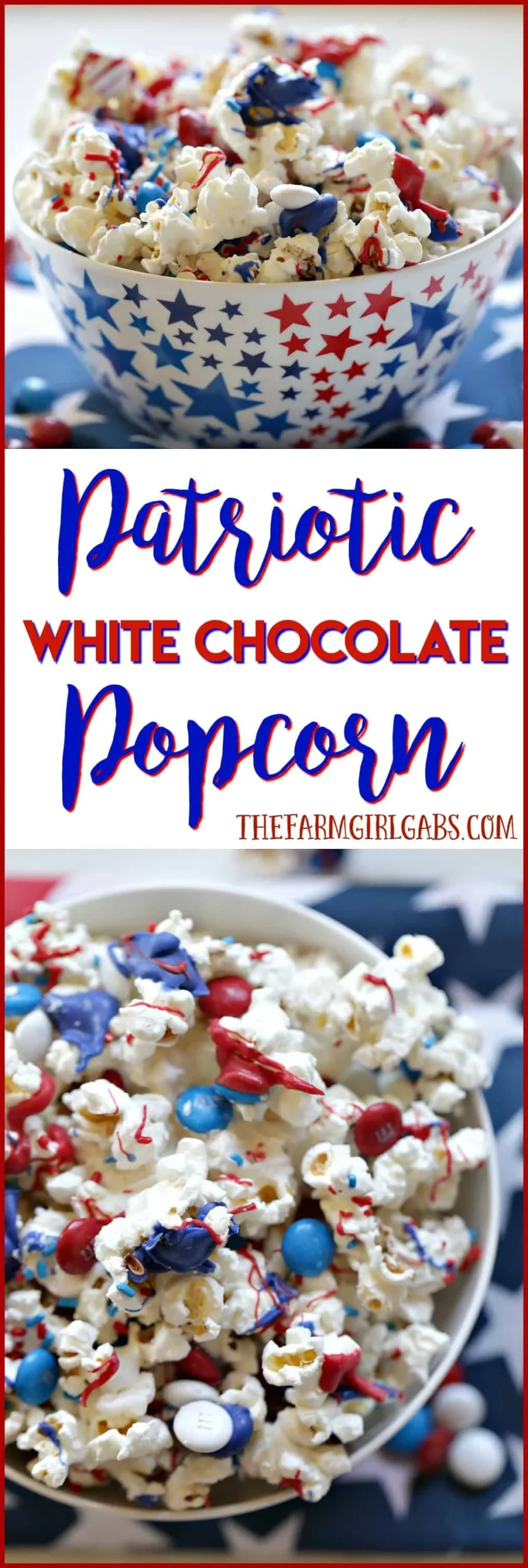 Patriotic Chocolate Covered Popcorn