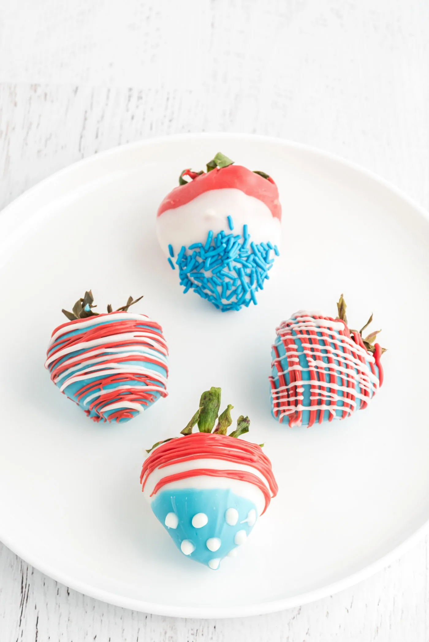 Patriotic Chocolate Covered Strawberries