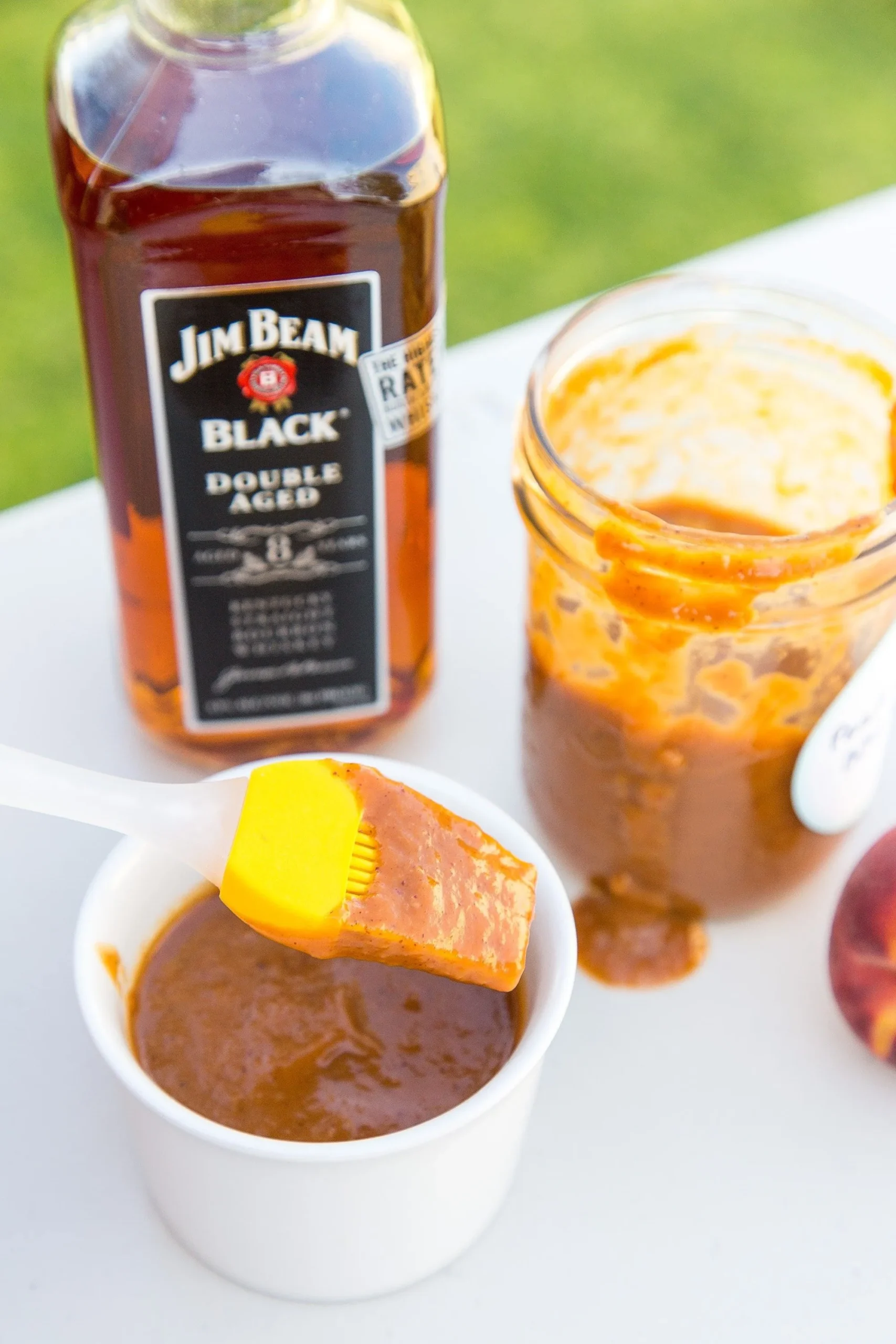 Peach Bacon Bourbon BBQ Sauce
