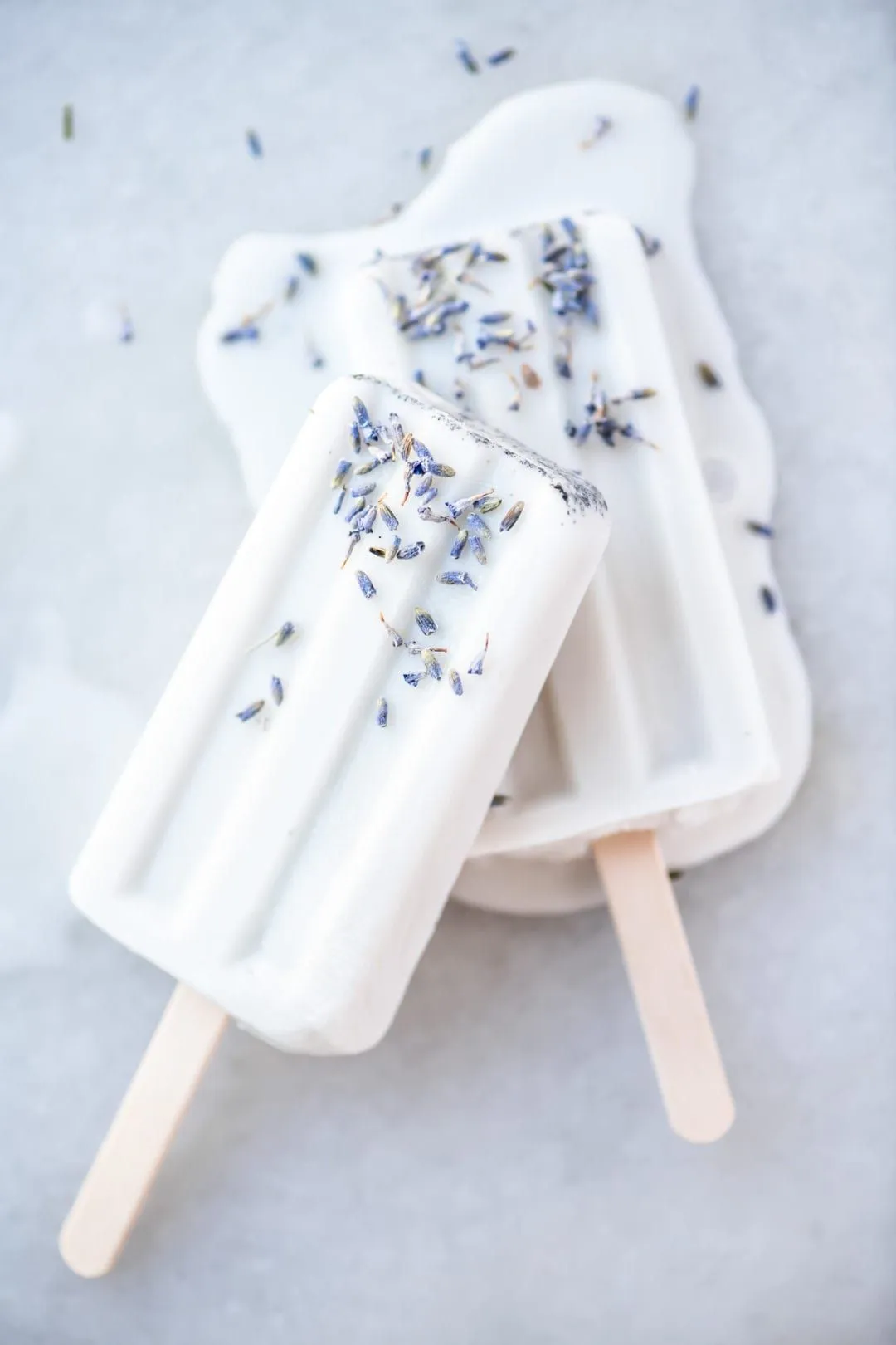 Peach Lavender Coconut Milk Popsicles