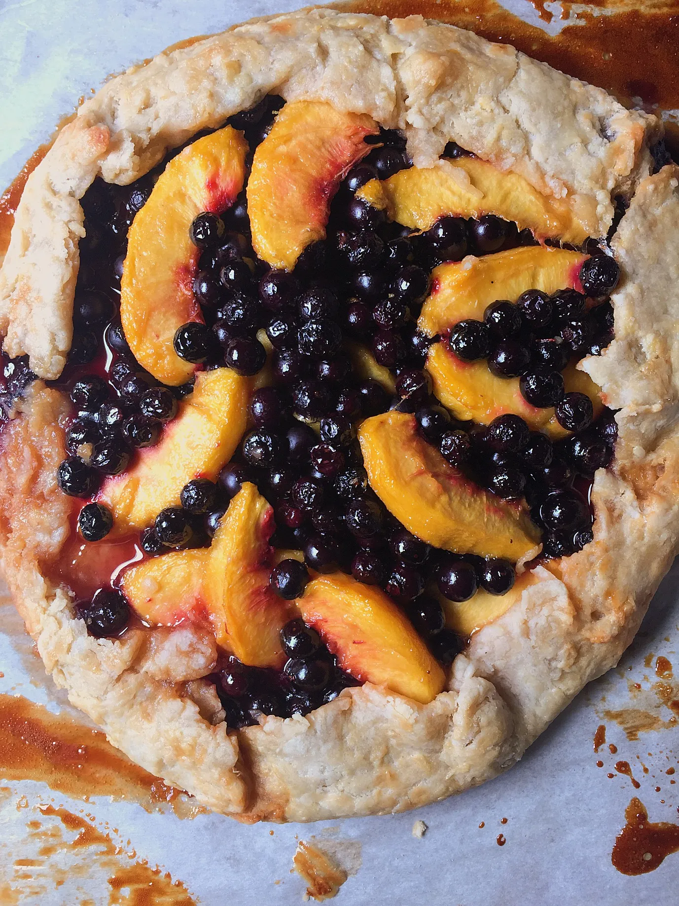 Peach and Blueberry Galette