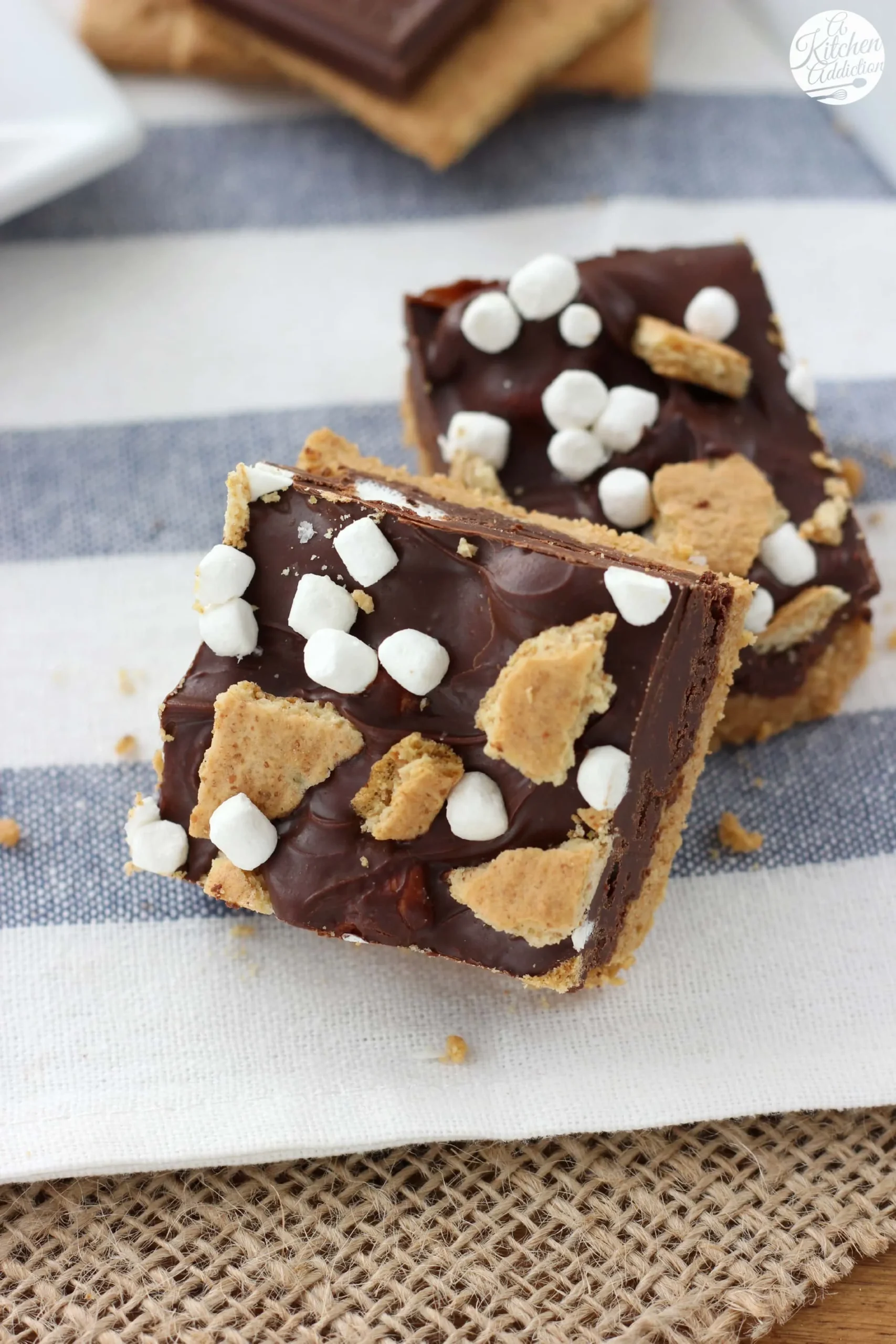 Peanut Butter Cocoa Krispies S'mores Bars