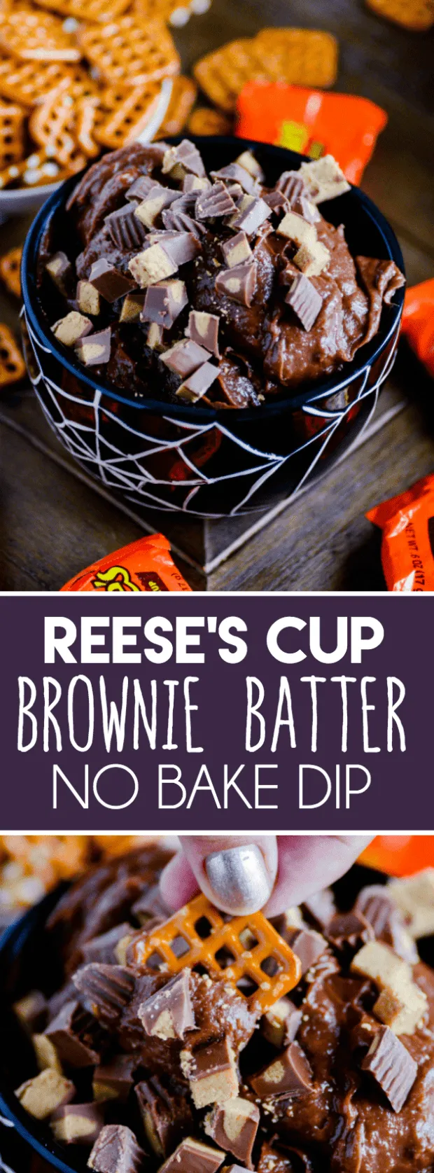 Peanut Butter Cup Brownie Batter Dip